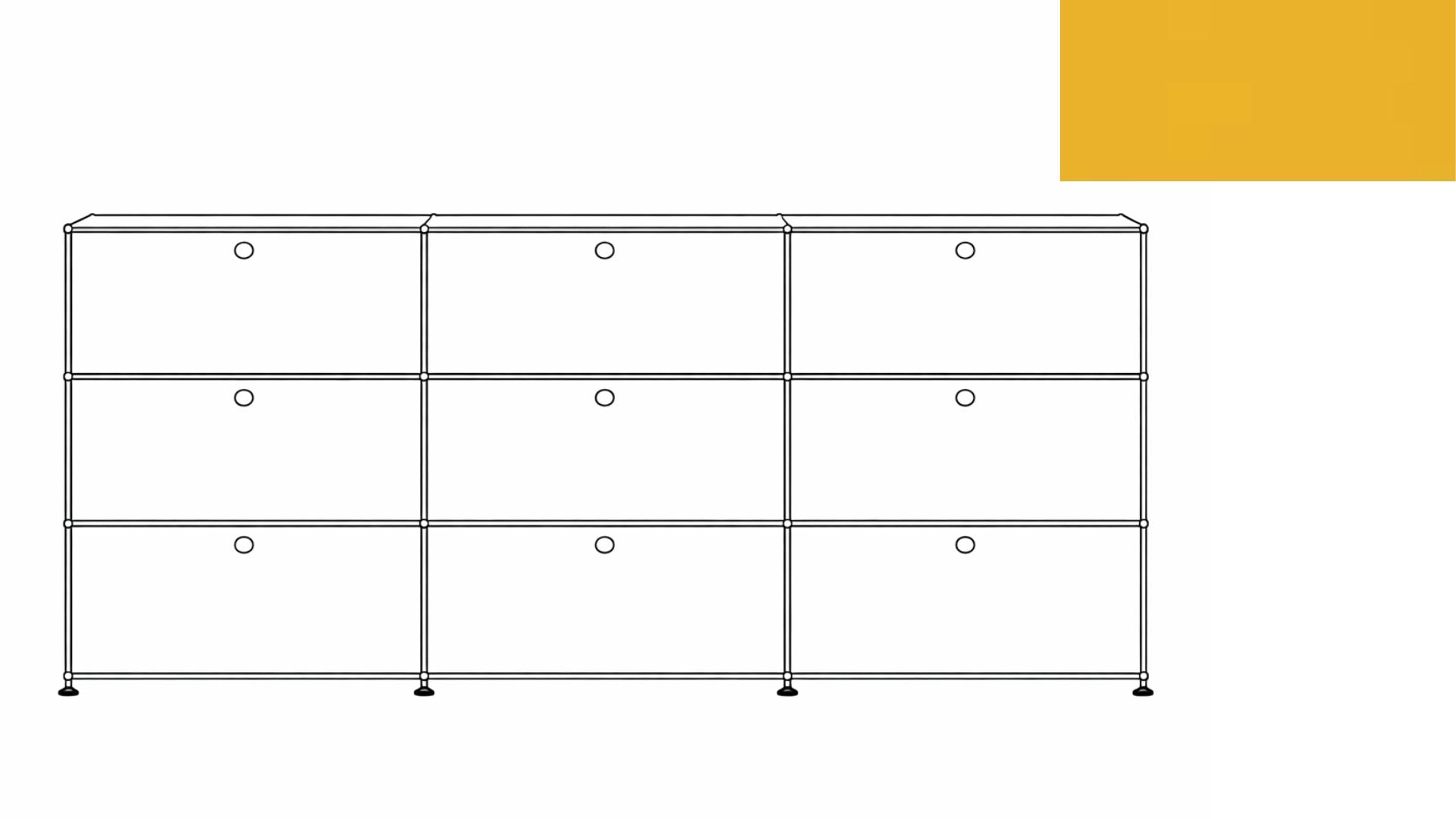 USM Haller G118F File Storage Cabinet