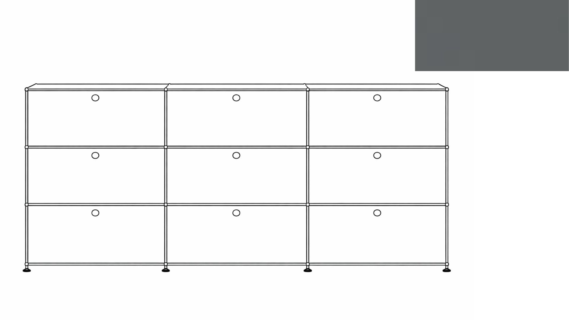 USM Haller G118F File Storage Cabinet