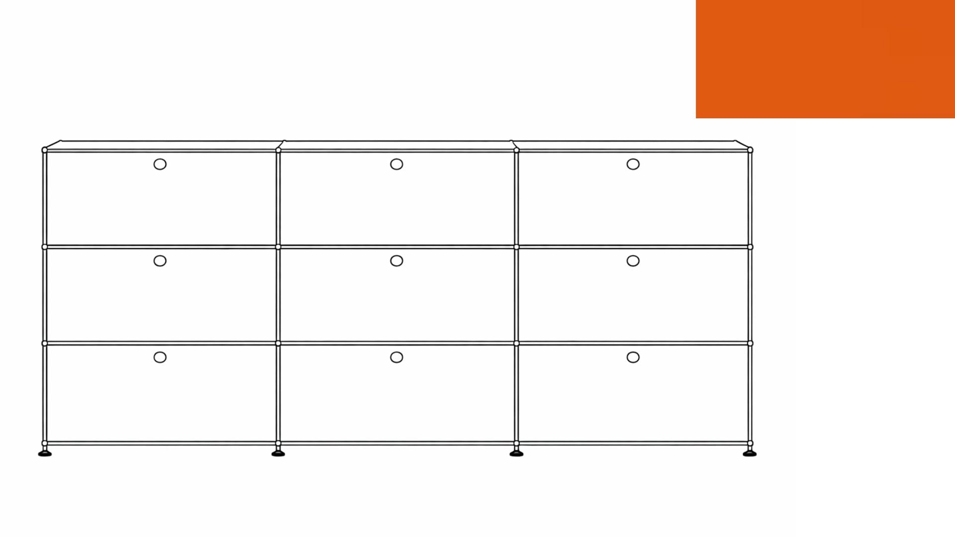 USM Haller G118F File Storage Cabinet