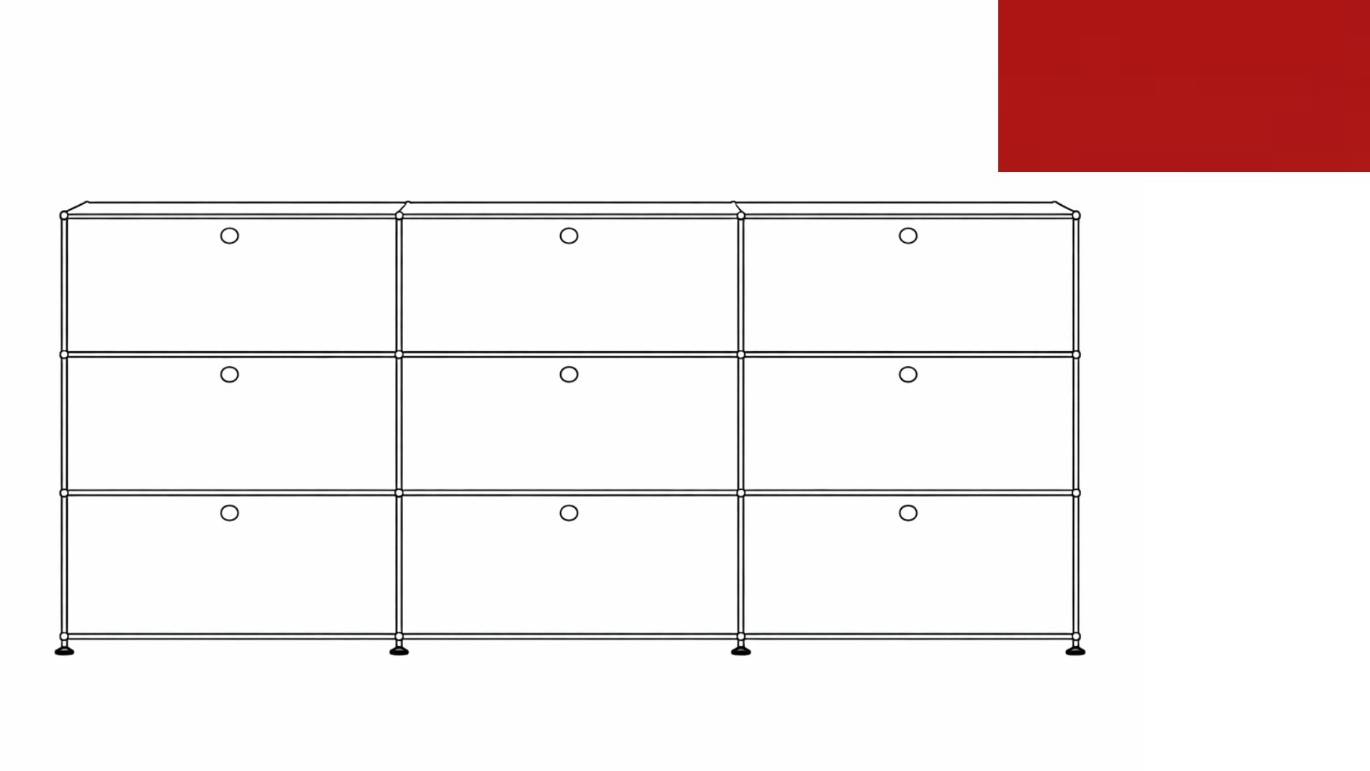 USM Haller G118F File Storage Cabinet