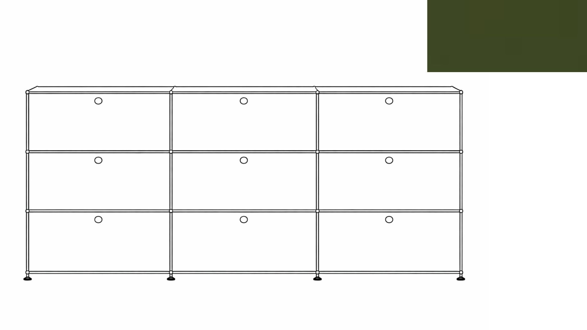 USM Haller G118F File Storage Cabinet