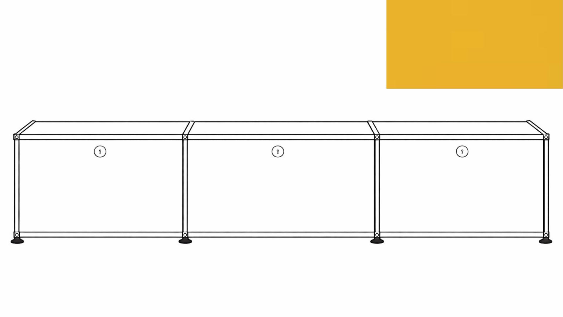 USM Haller B218 Media Storage Credenza