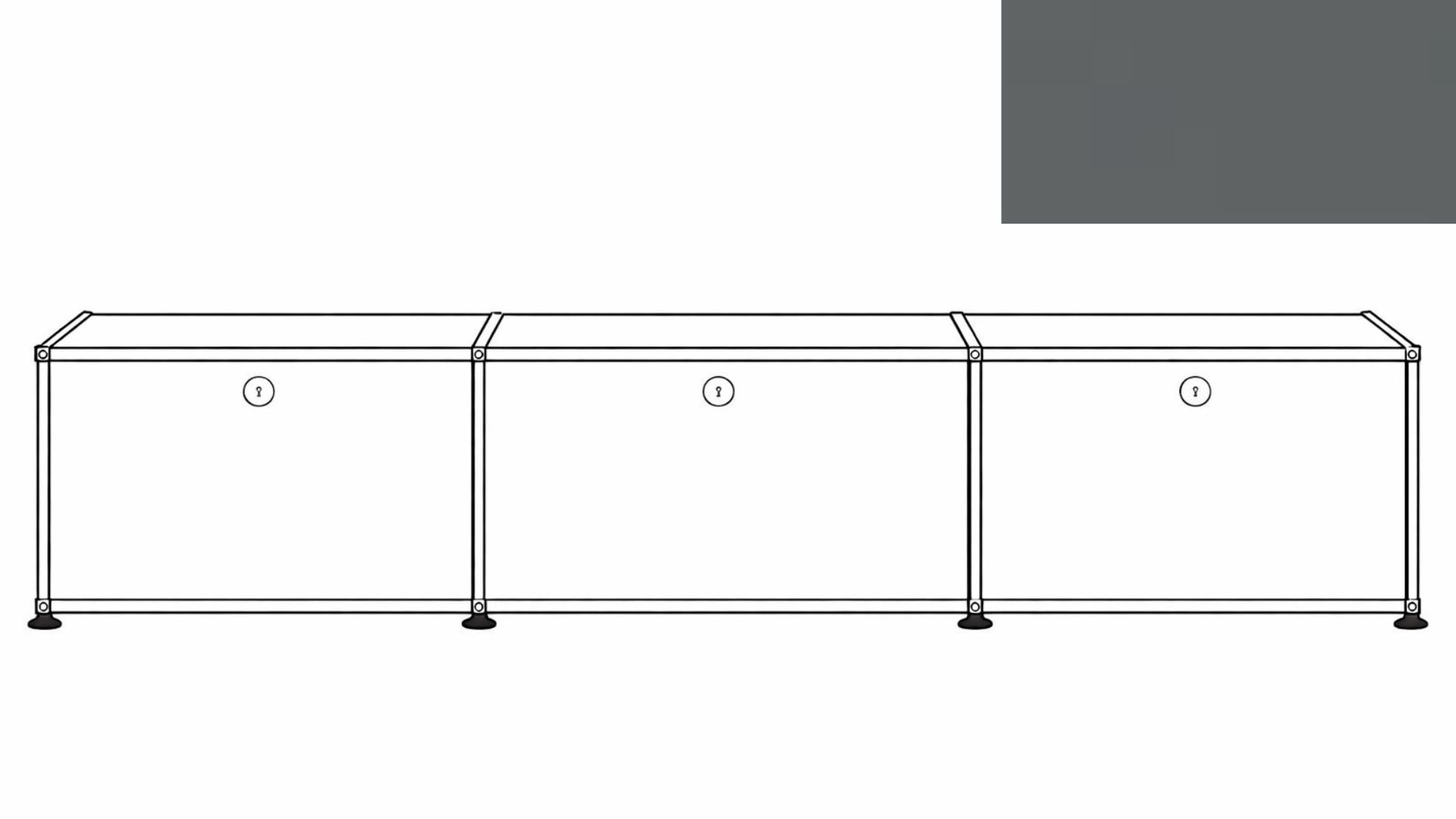 USM Haller B218 Media Storage Credenza