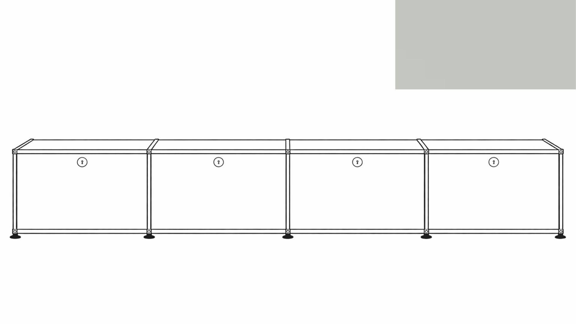 USM Haller B218 Media Storage Credenza