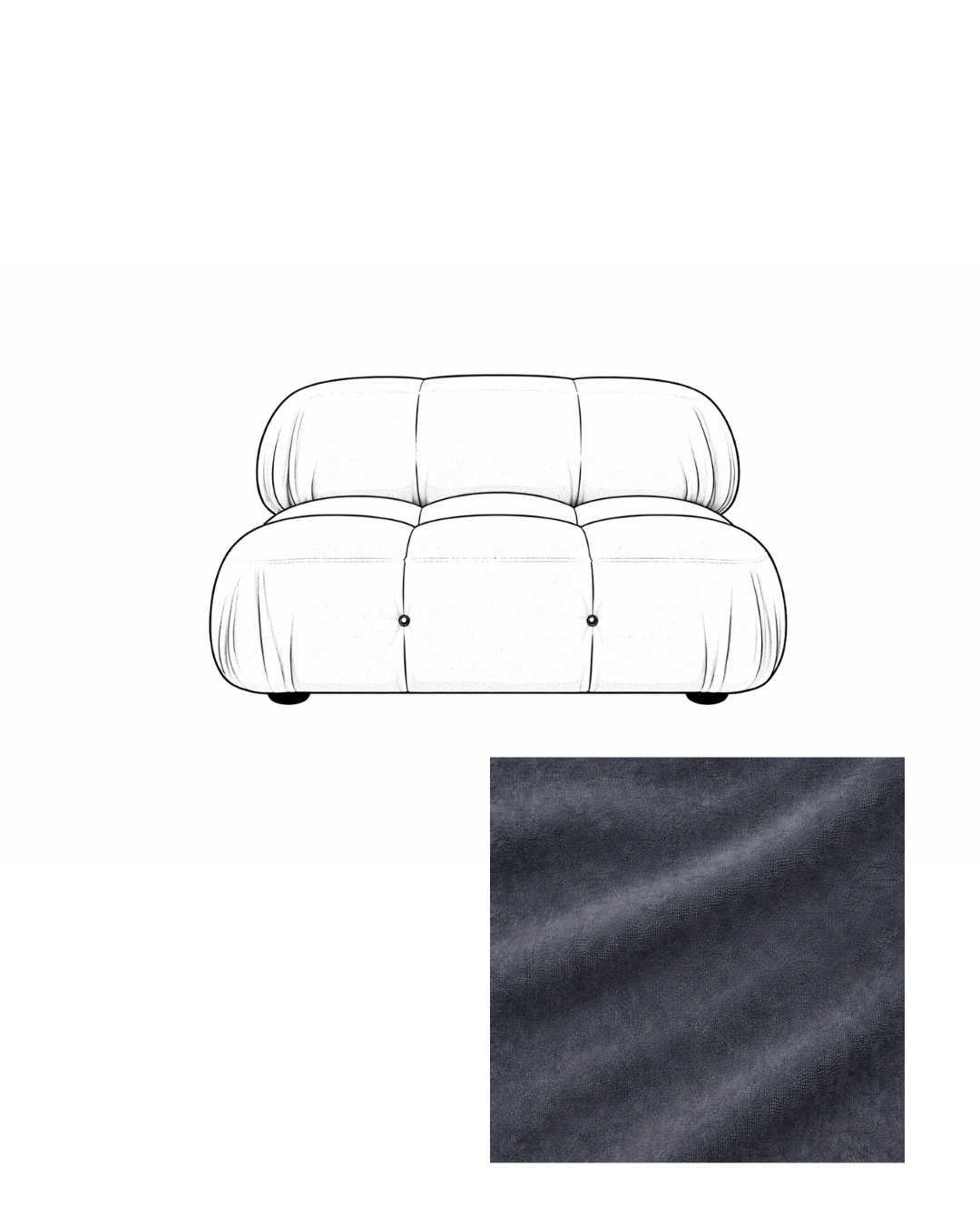 Mario Bellini Velvet Lounge Chair