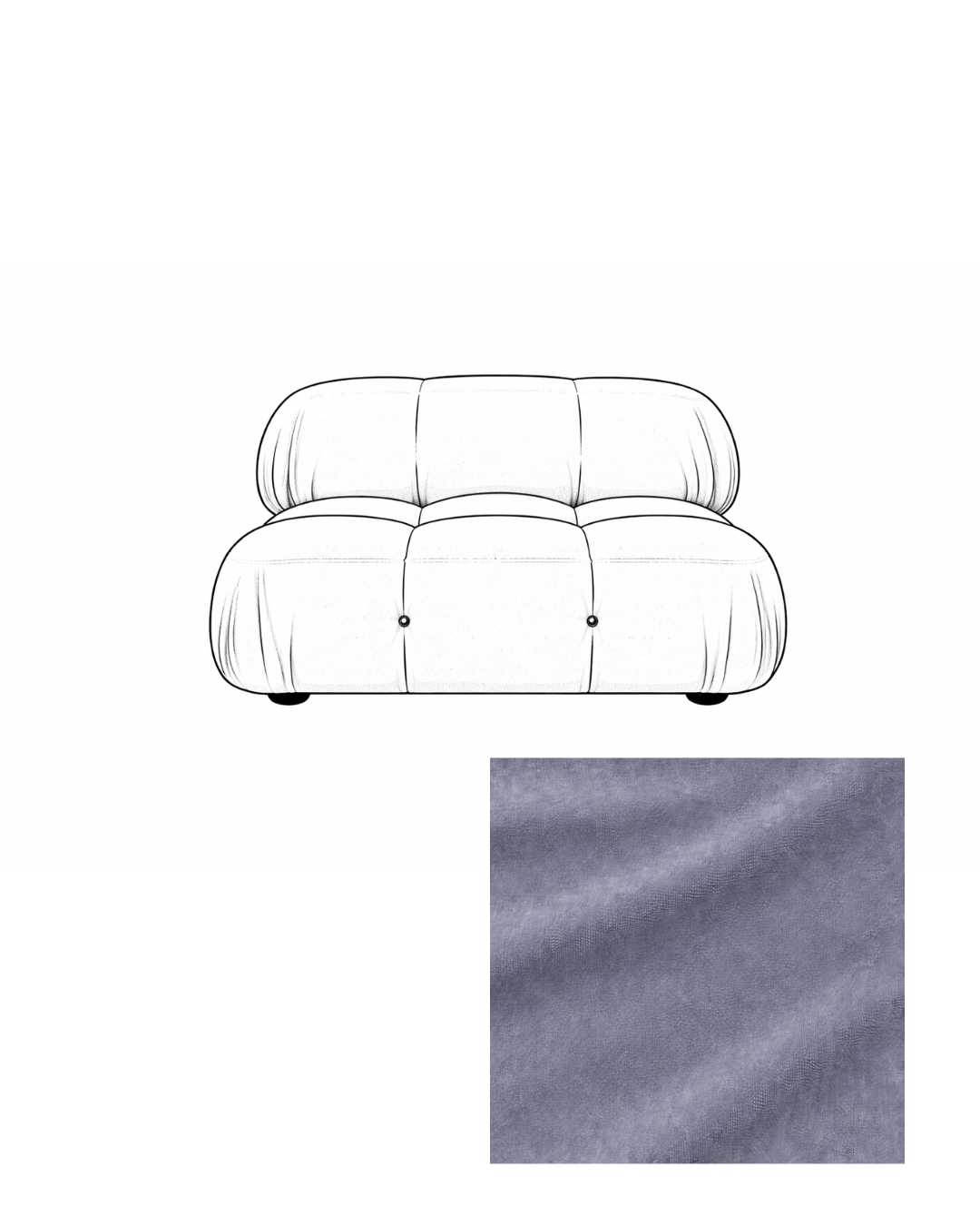 Mario Bellini Velvet Lounge Chair