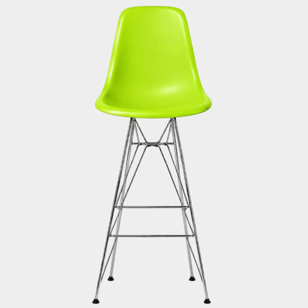 Tabouret moulé Eames avec pieds chromés (27")