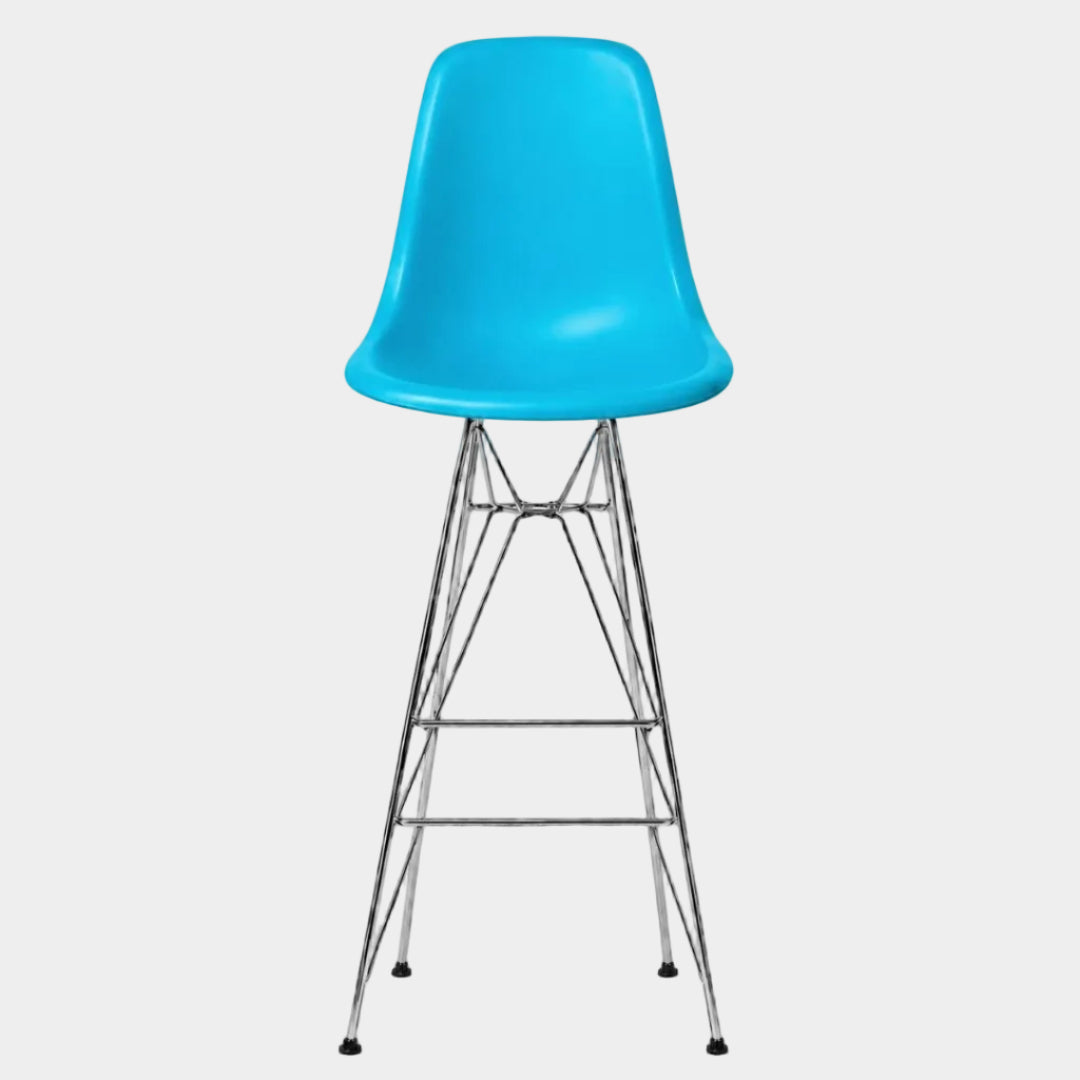Tabouret moulé Eames avec pieds chromés (27")