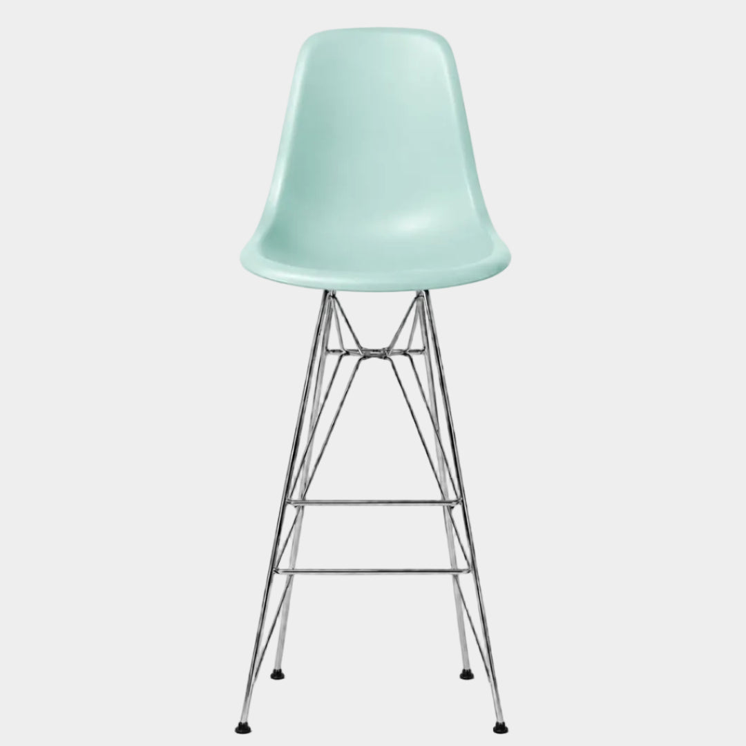 Tabouret moulé Eames avec pieds chromés (27")