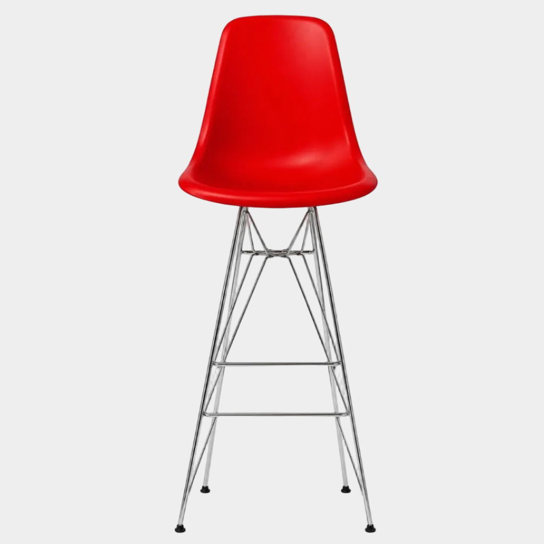 Tabouret moulé Eames avec pieds chromés (27")