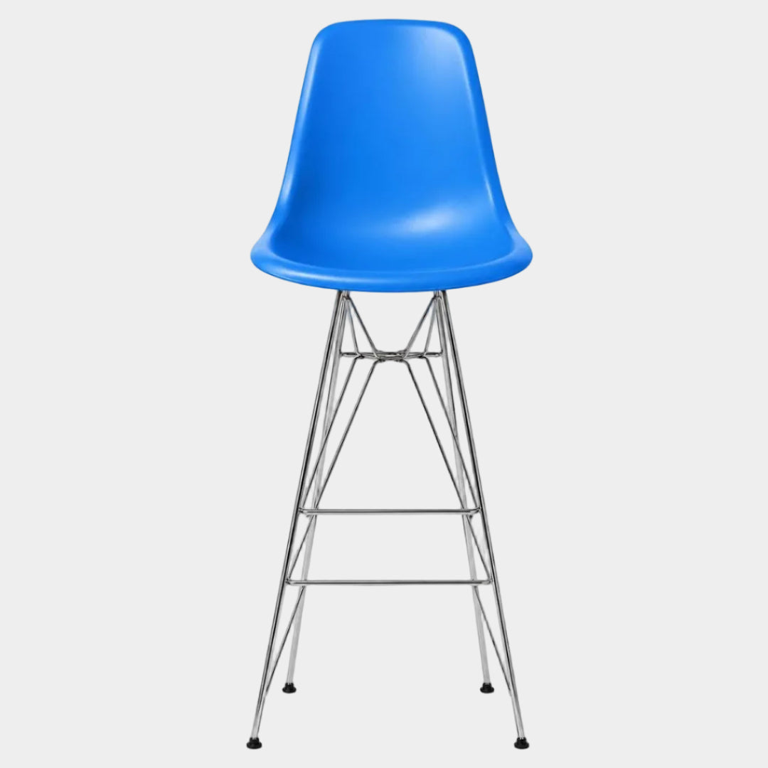 Tabouret moulé Eames avec pieds chromés (27")