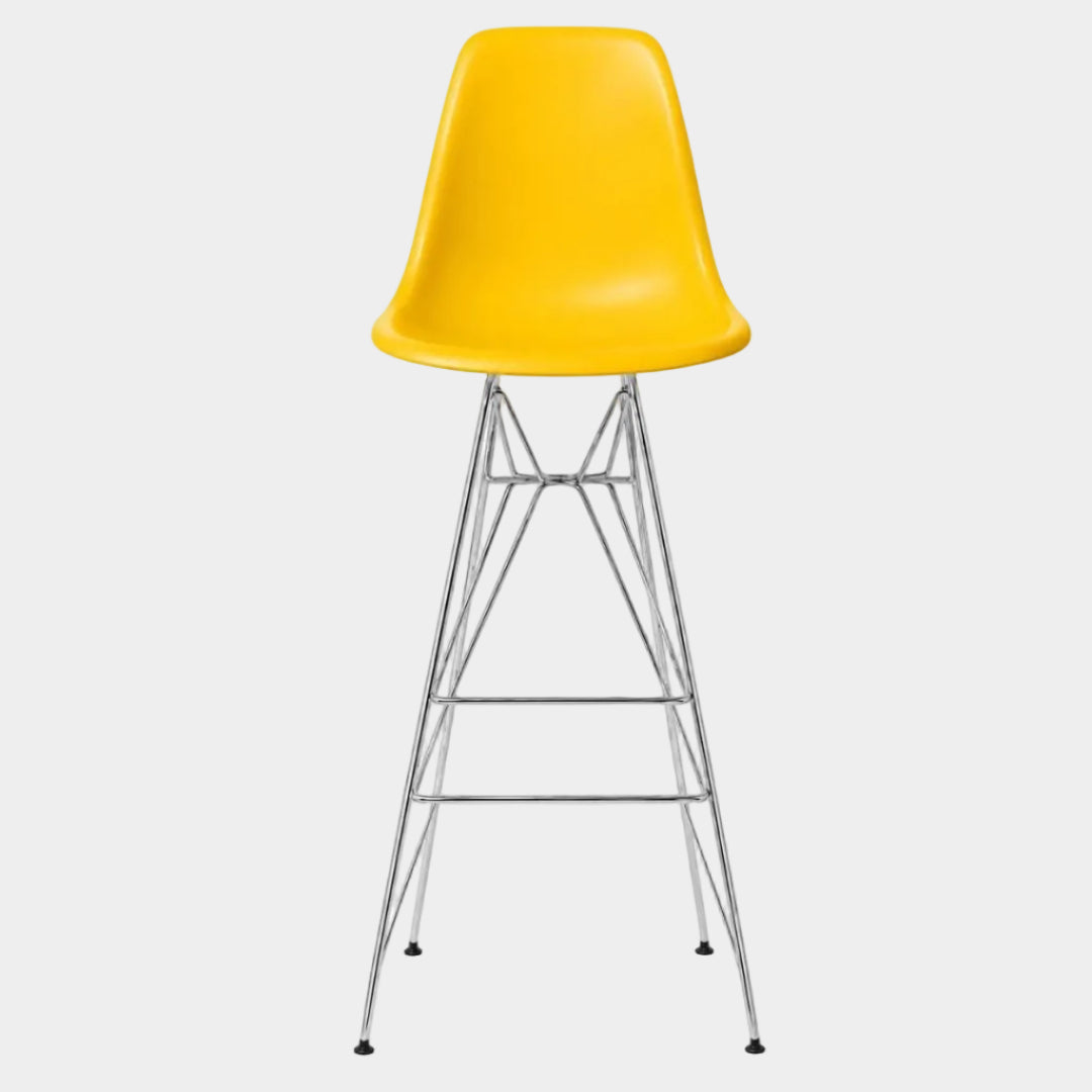 Tabouret moulé Eames avec pieds chromés (27")