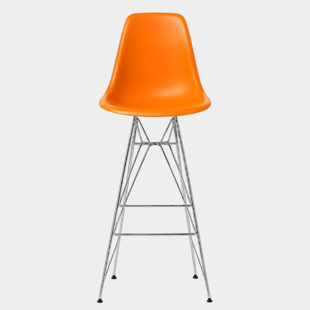 Tabouret moulé Eames avec pieds chromés (27")