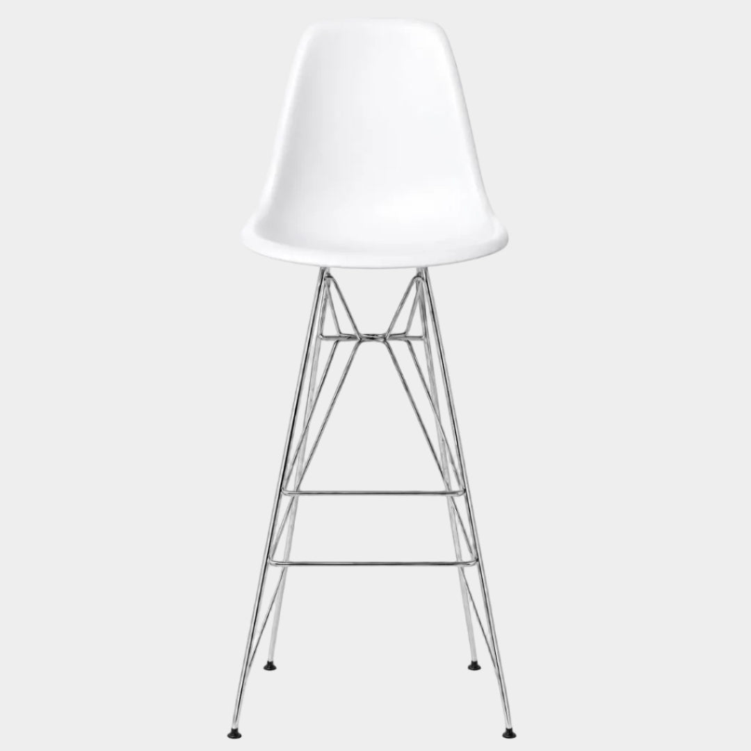 Tabouret moulé Eames avec pieds chromés (27")