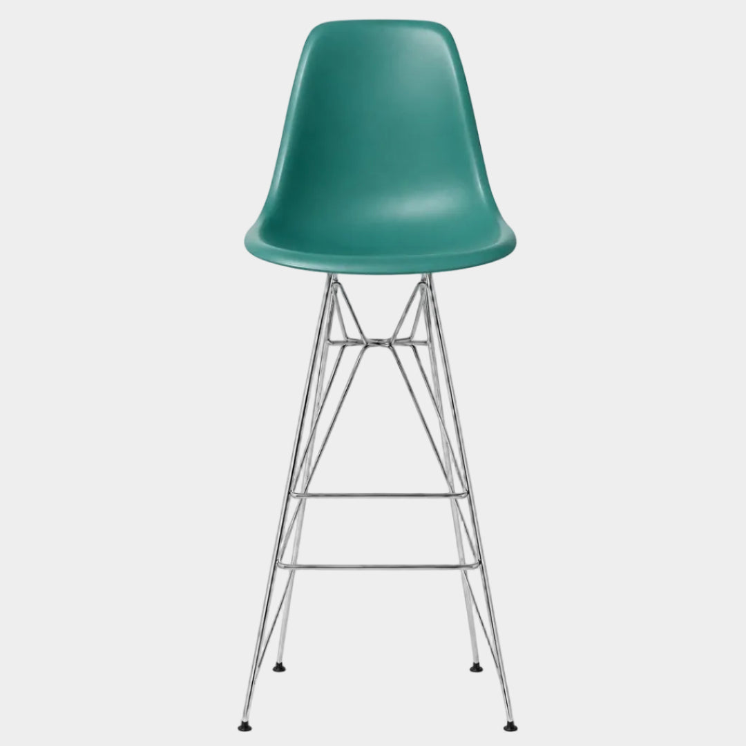Tabouret moulé Eames avec pieds chromés (27")