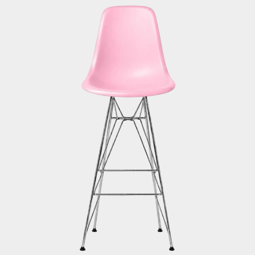 Tabouret moulé Eames avec pieds chromés (27")