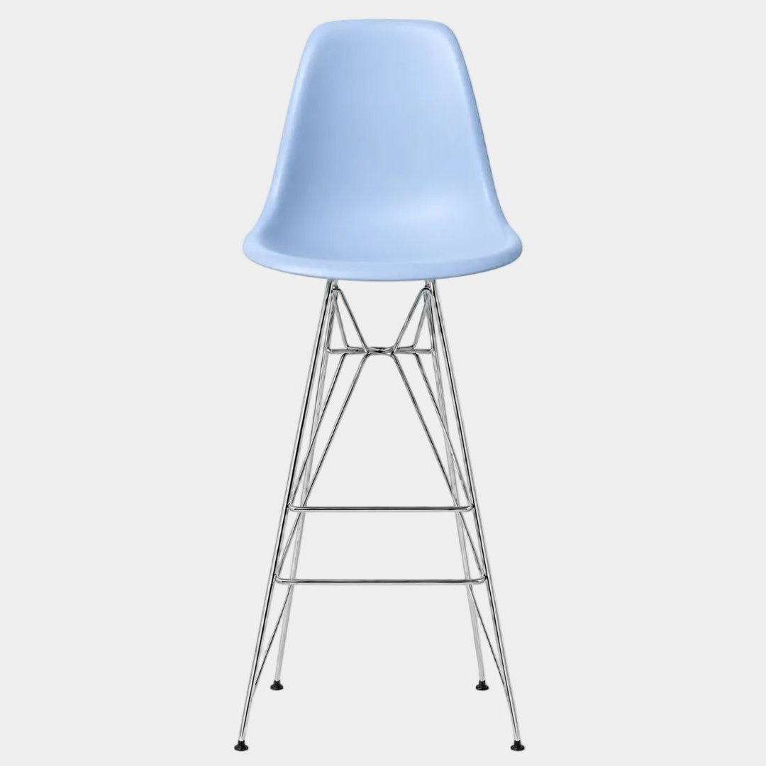 Tabouret moulé Eames avec pieds chromés (27")