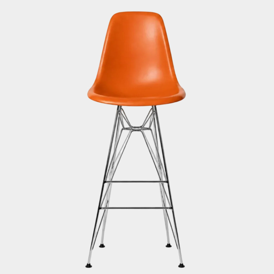 Tabouret moulé Eames avec pieds chromés (27")
