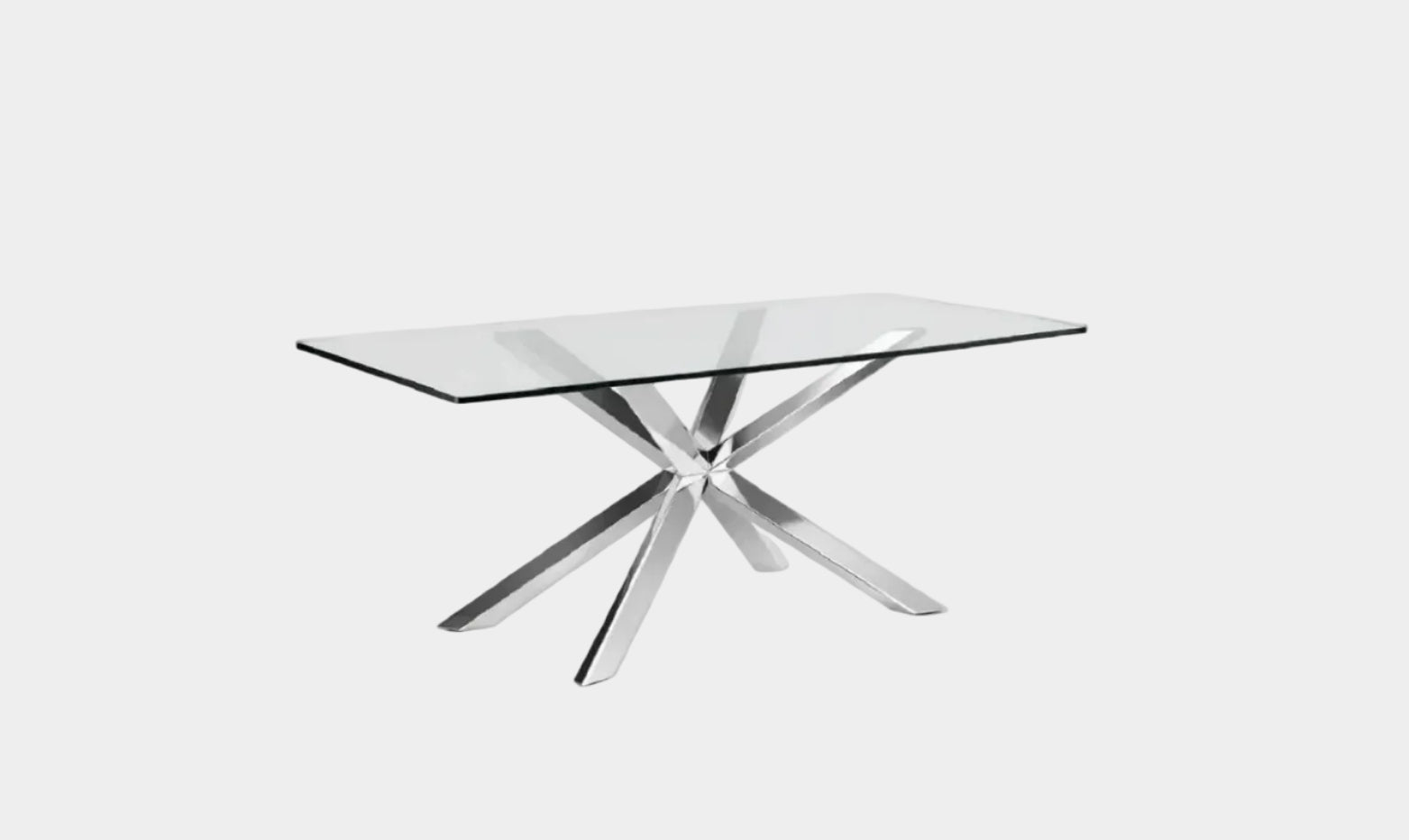 Table à manger Couture (plateau en verre)