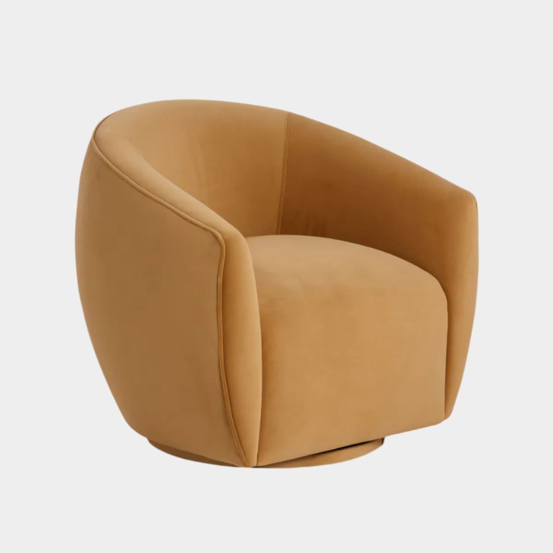 Jordan Tan Velvet Swivel Chair