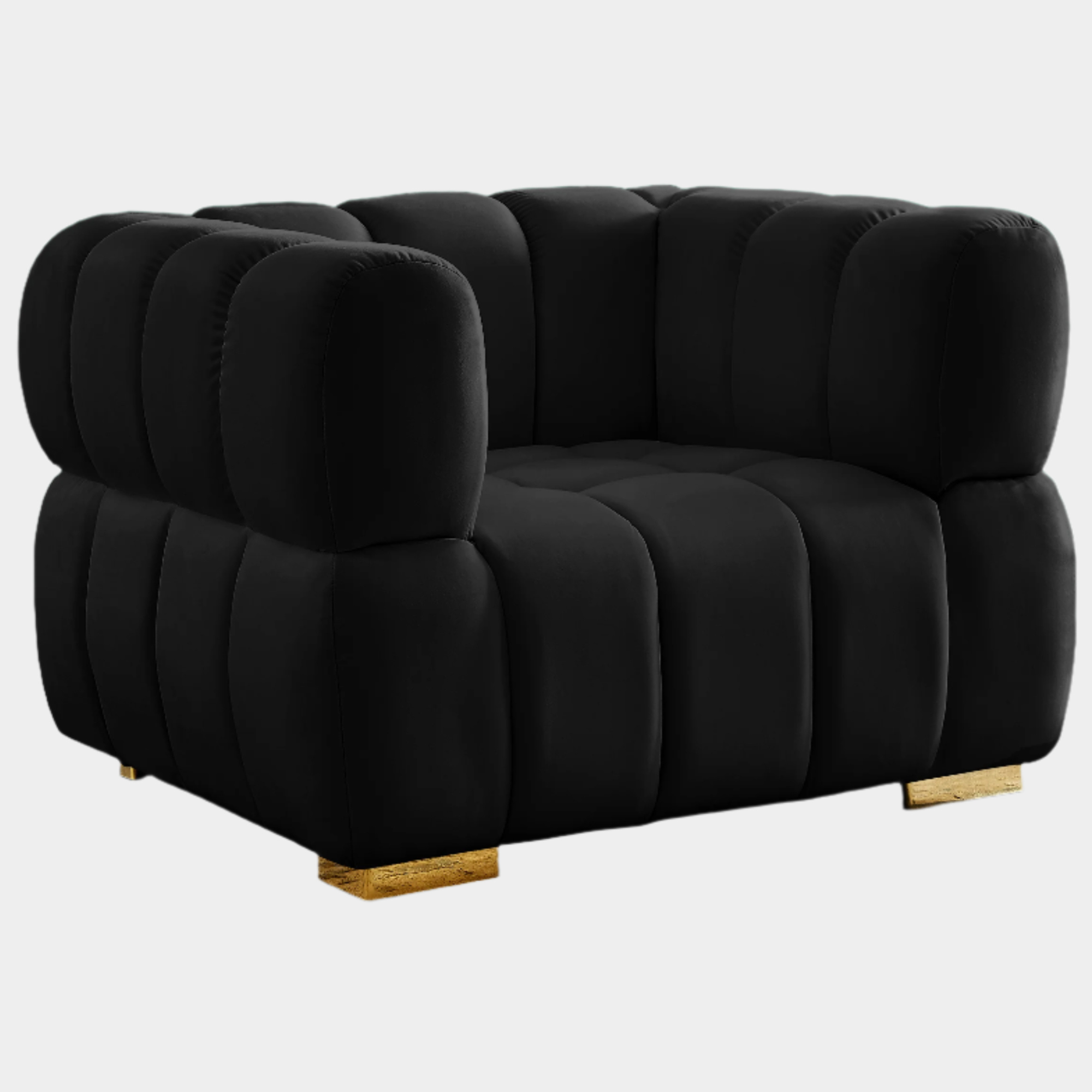 Fauteuil d'appoint rembourré en chenille Vivi 