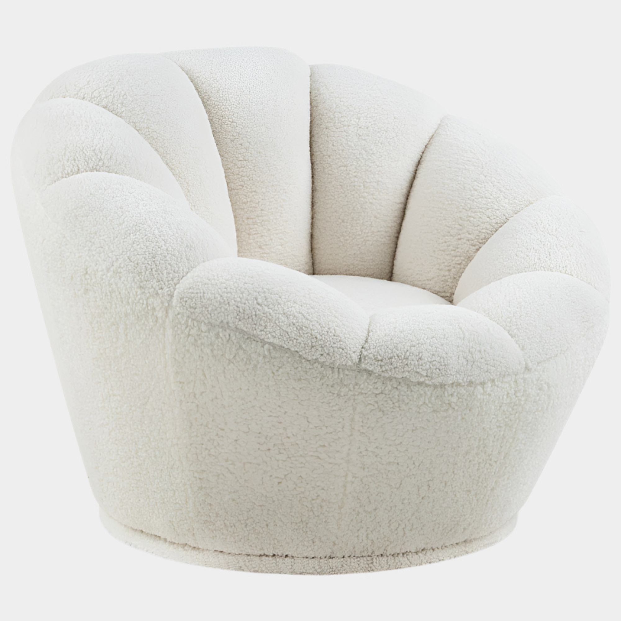 Fauteuil d'appoint rembourré en chenille Vivi 