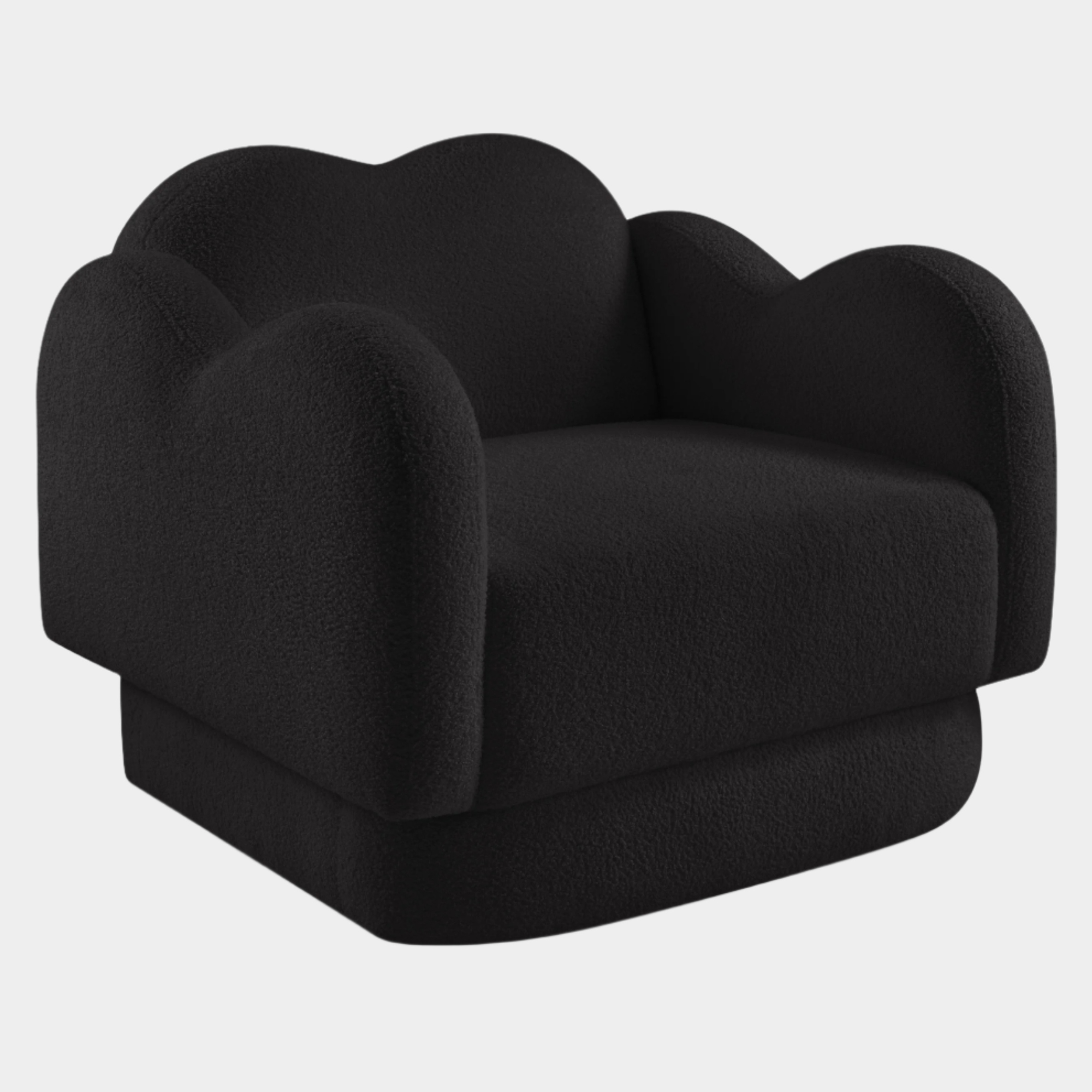 Fauteuil d'appoint rembourré en chenille Vivi 