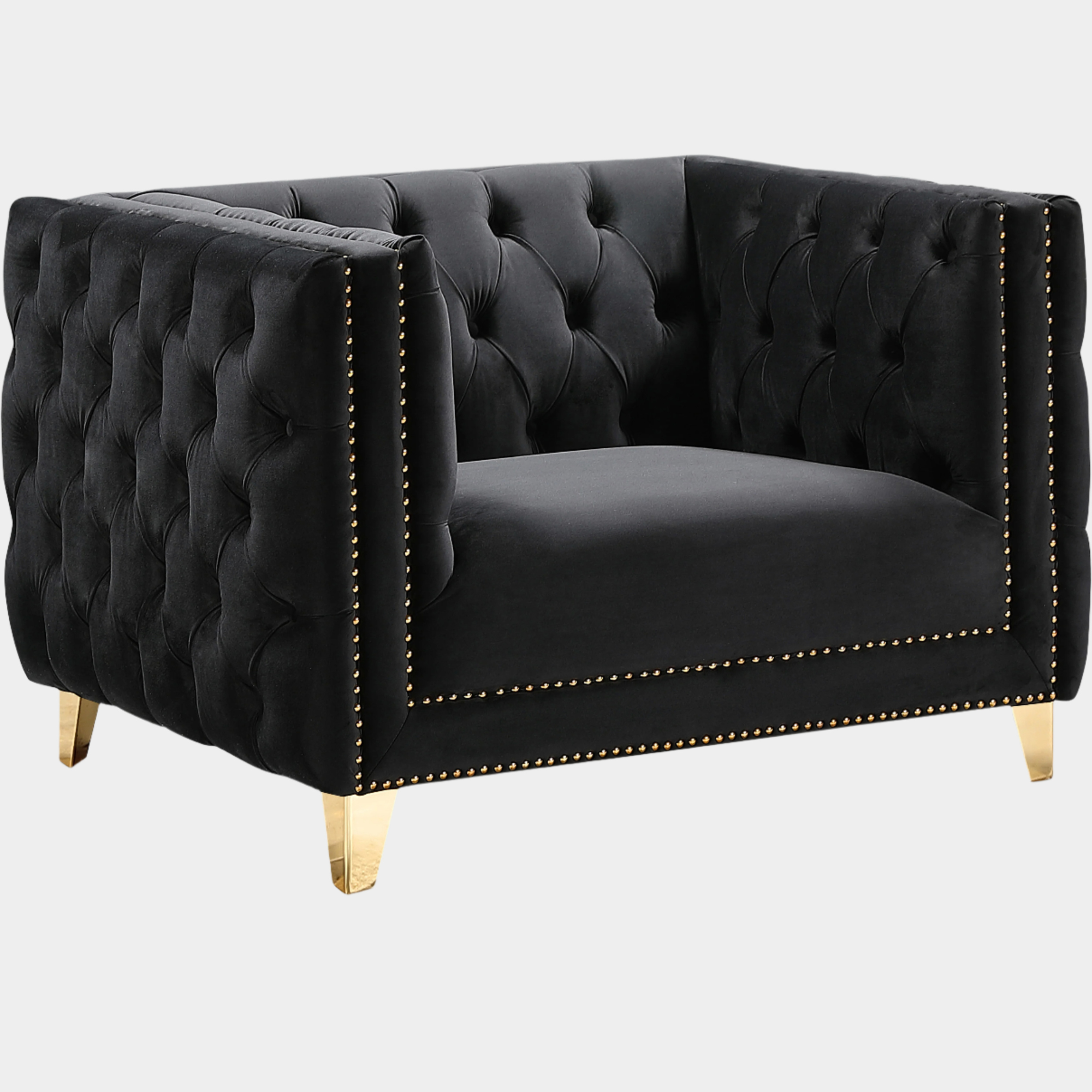 Fauteuil d'appoint rembourré en chenille Vivi 