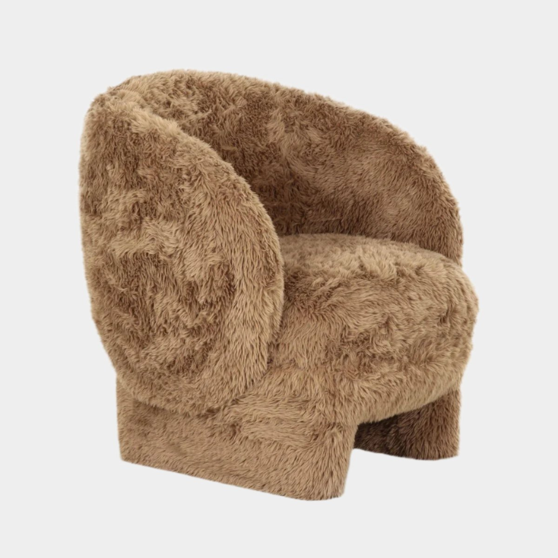 Kiki Dark Taupe Vegan Shearling Accent Chair