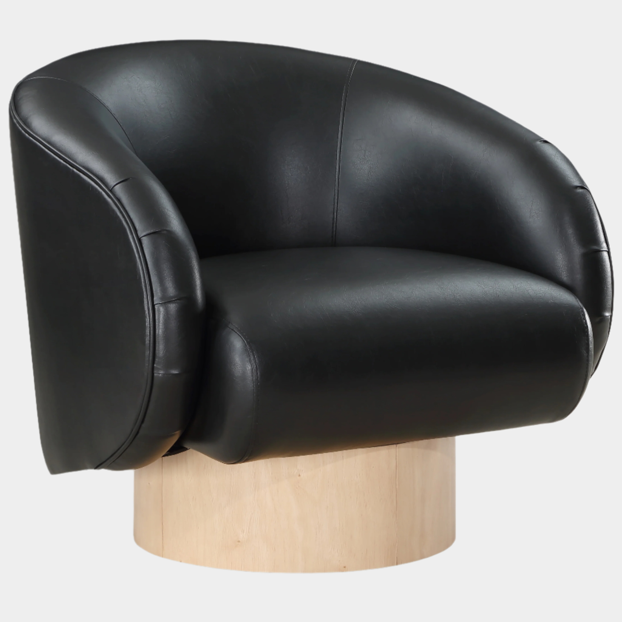 Gibson Vegan Leather Upholstered Swivel Accent Chair