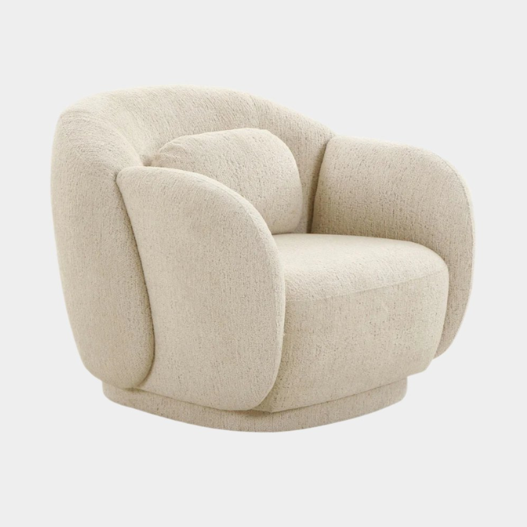 Misty Cream Boucle Accent Chair