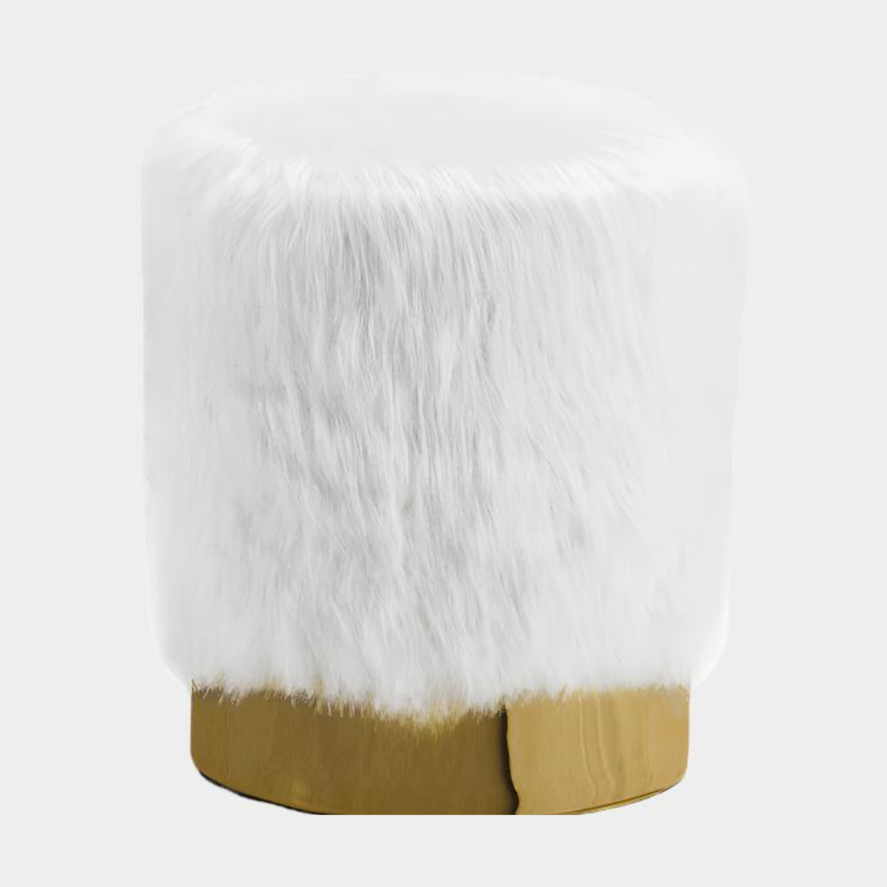 Joy Faux Fur Ottoman | Stool