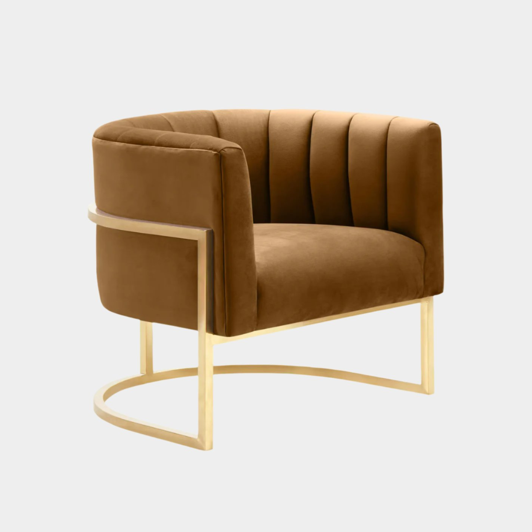 Magnolia Cognac Velvet Chair