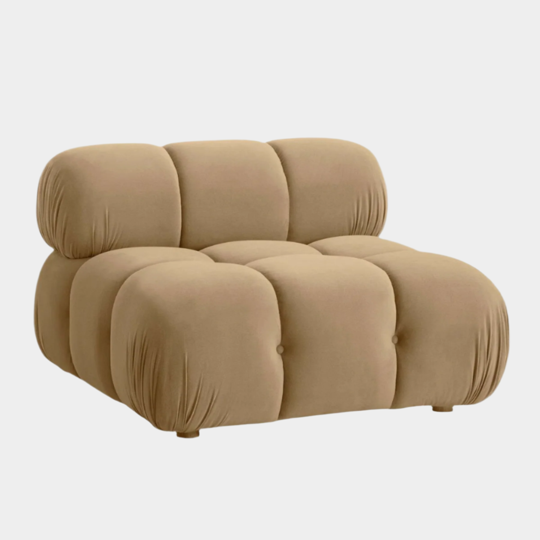 Calliope Cafe Au Lait Performance Velvet Modular Armless Chair