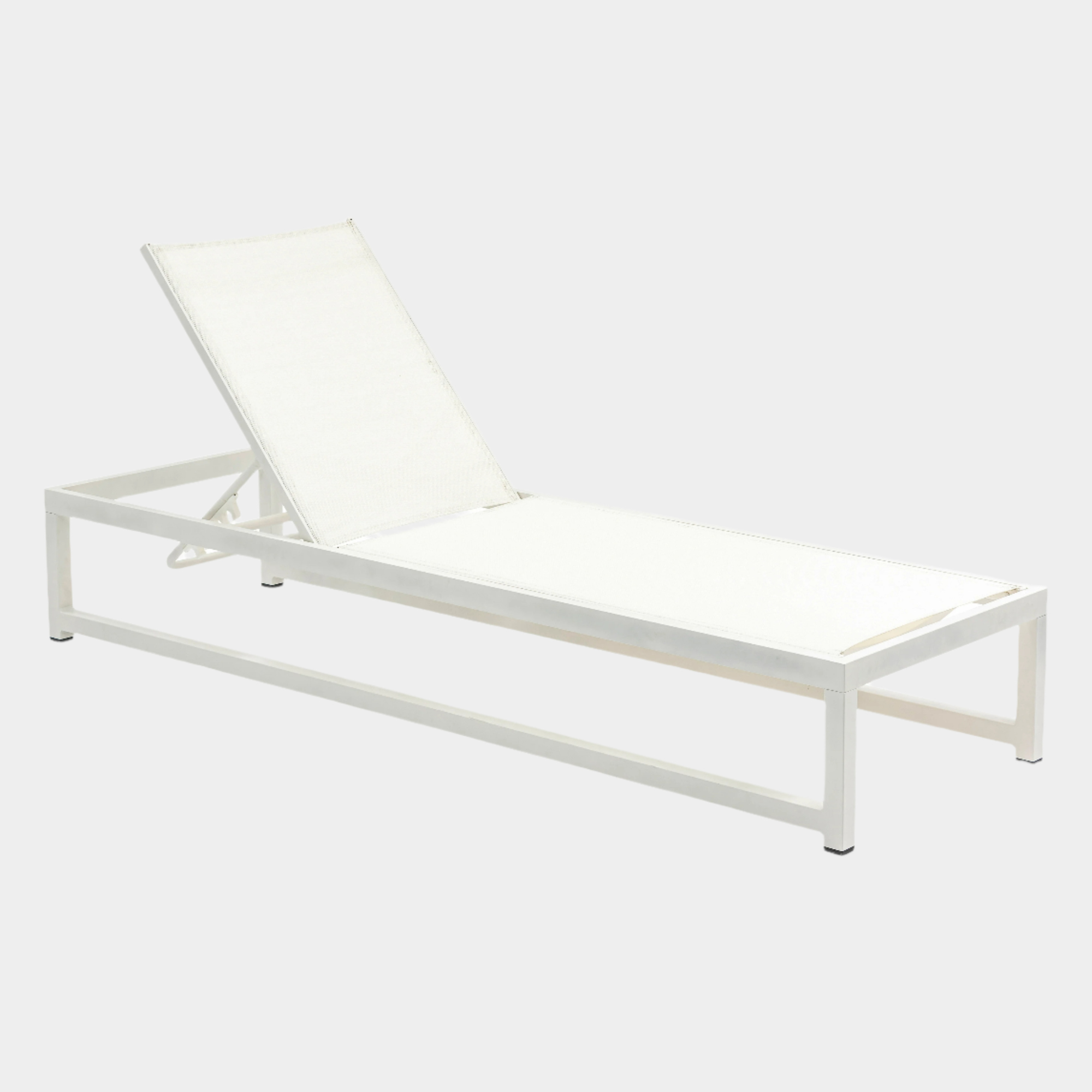 Maldives Mesh Water Resistant Fabric Outdoor Patio Adjustable Sun Chaise Lounge Chair