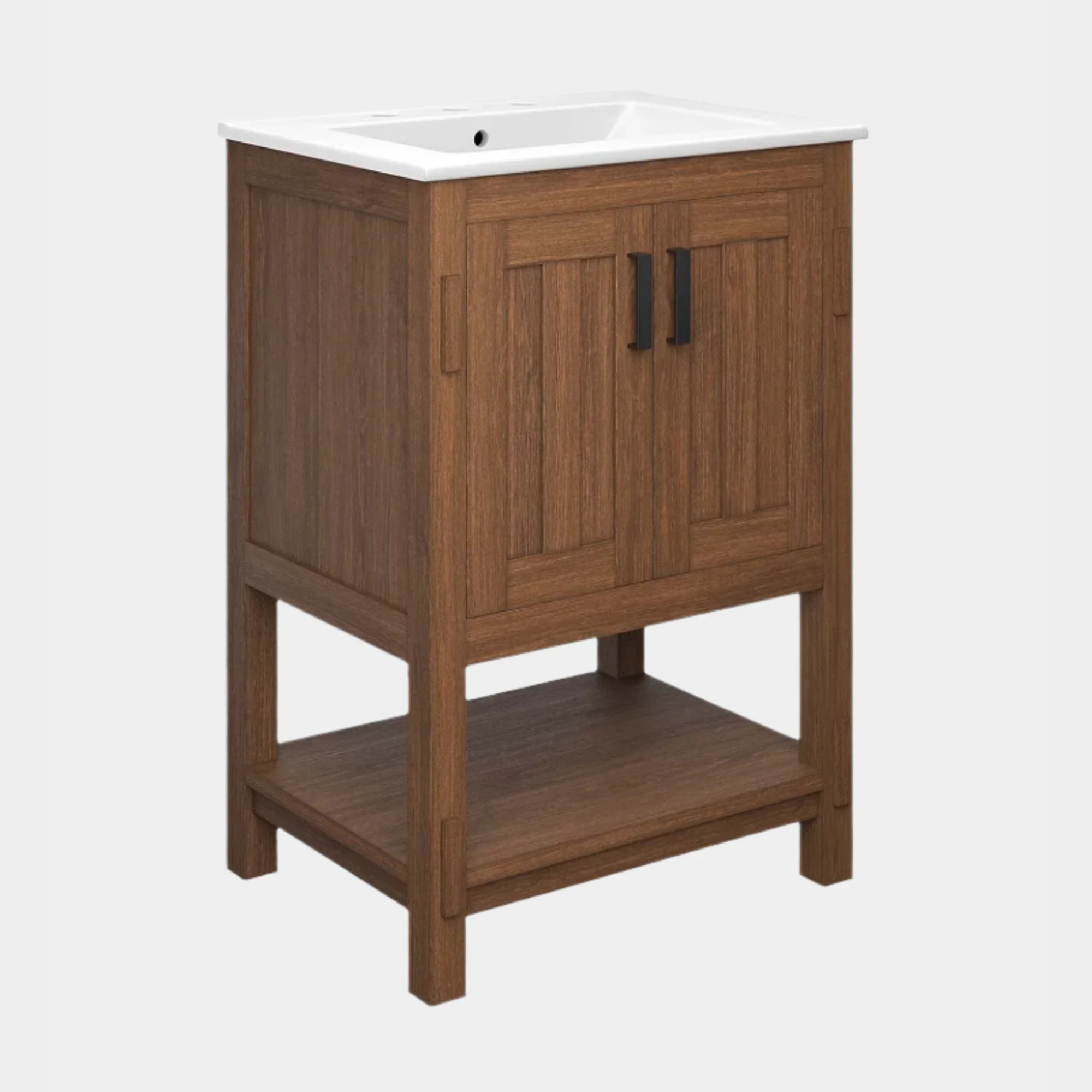 Ashlyn Wood Bathroom Vanity Basin Included