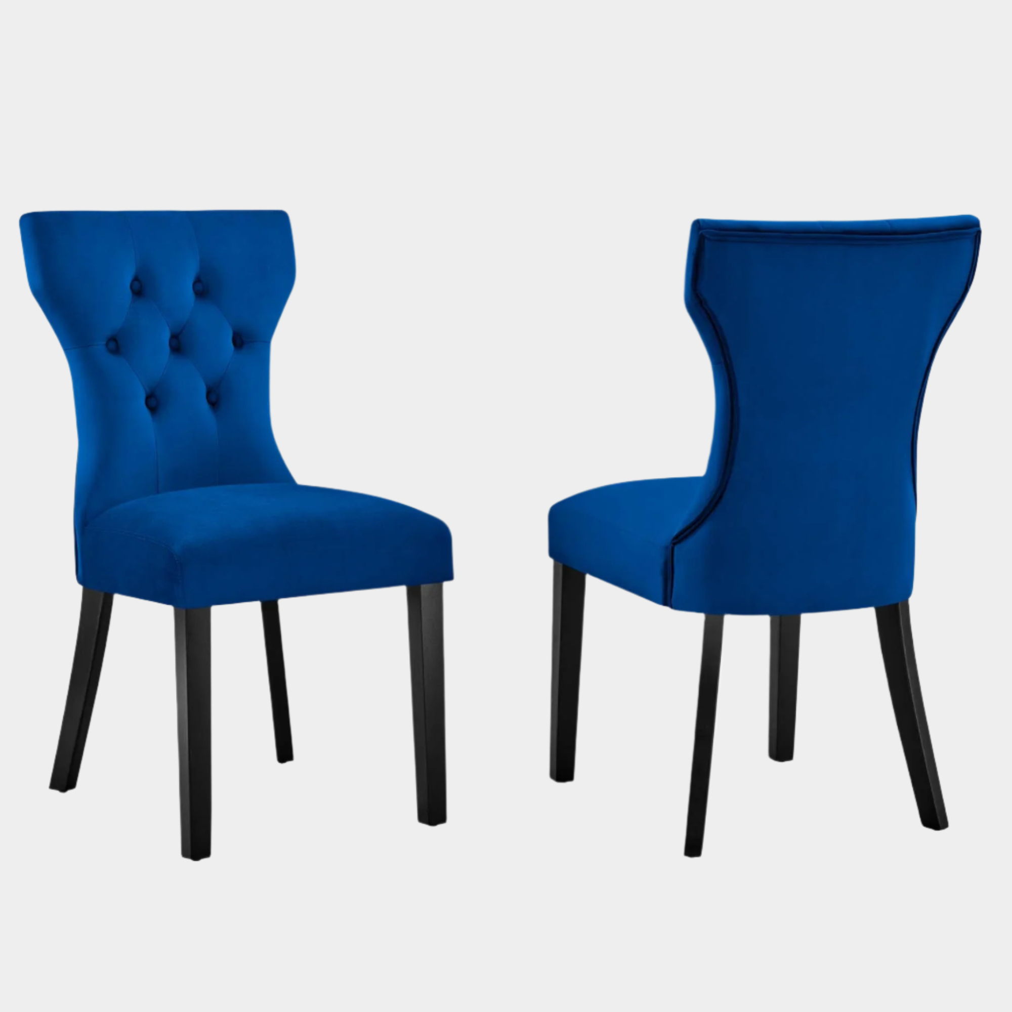 Silhouette Performance Velvet Dining Chairs - Set of 2