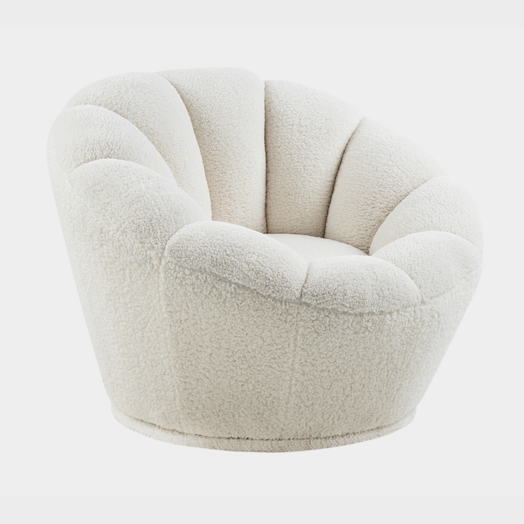 Fauteuil d'appoint pivotant Dream (tissu bouclé)