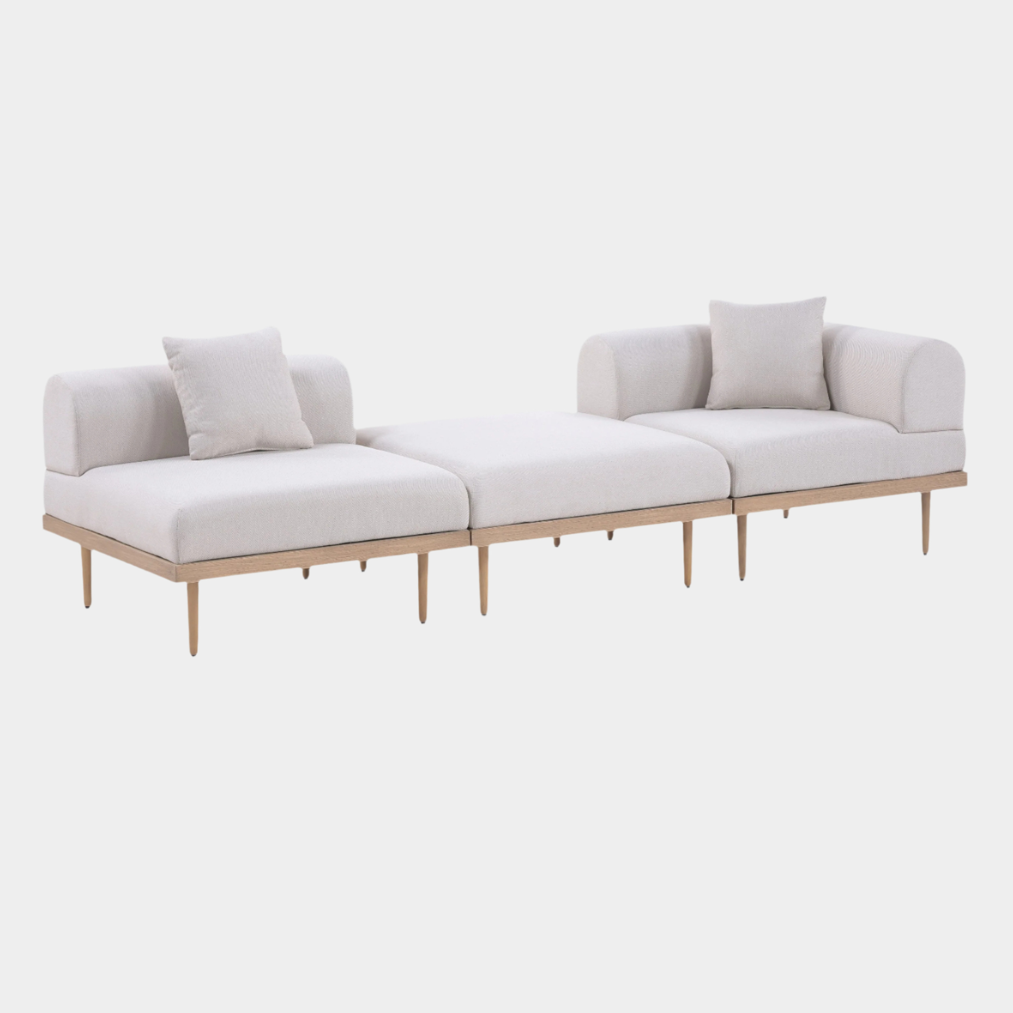 Chaise longue en tissu Orian Teddy