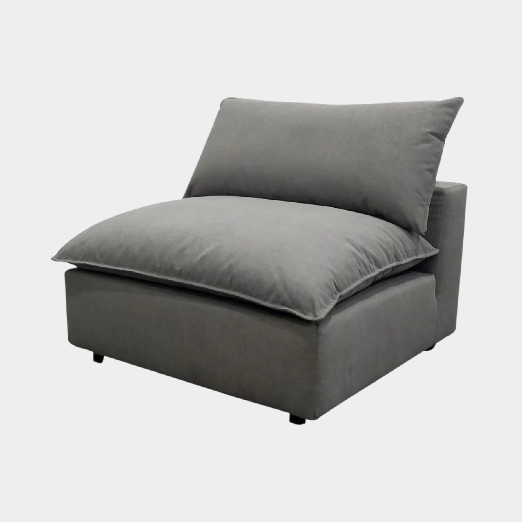 Fauteuil sans accoudoirs en tissu Cali Slate Performance 