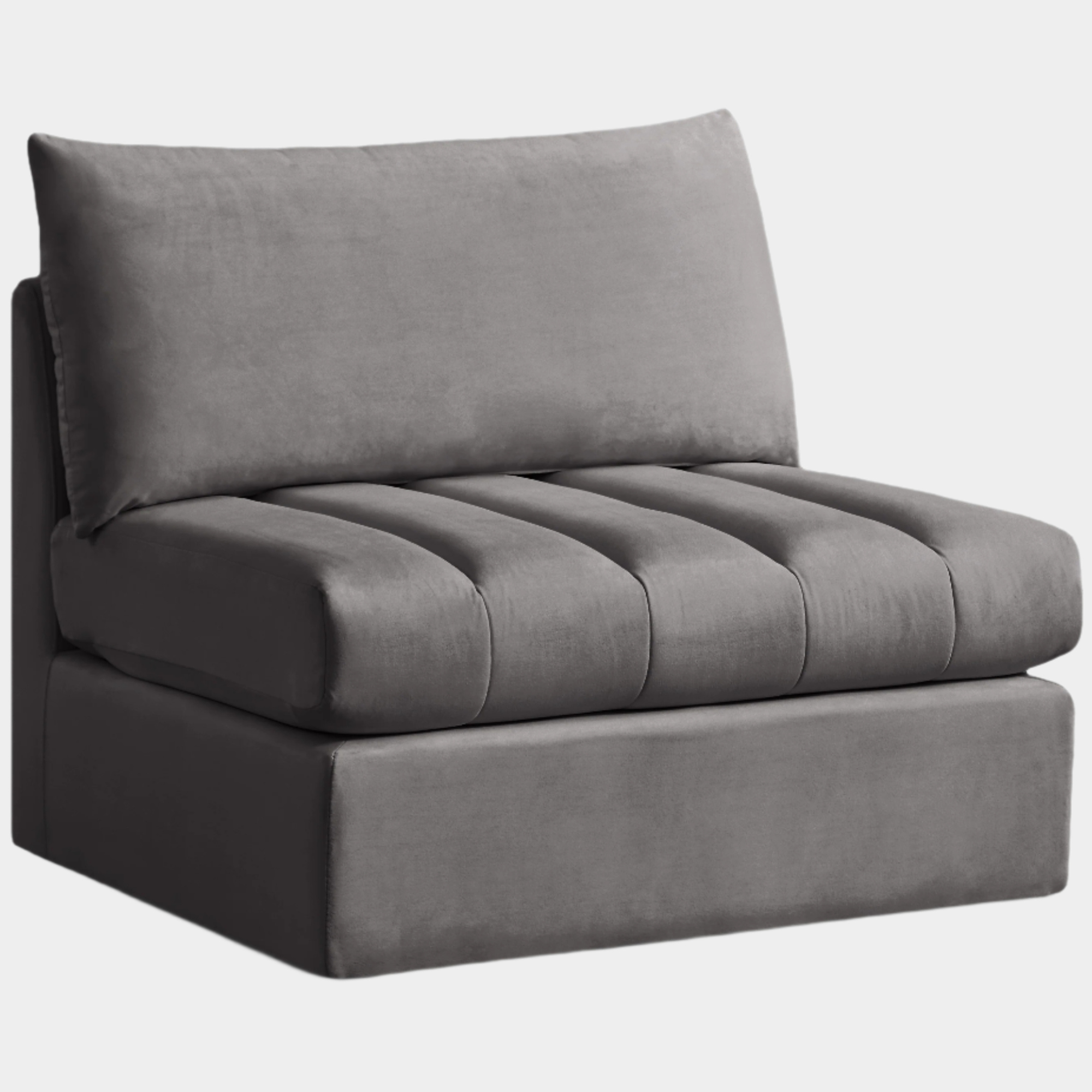 Jacob Velvet Upholstered Armless Modular Chair
