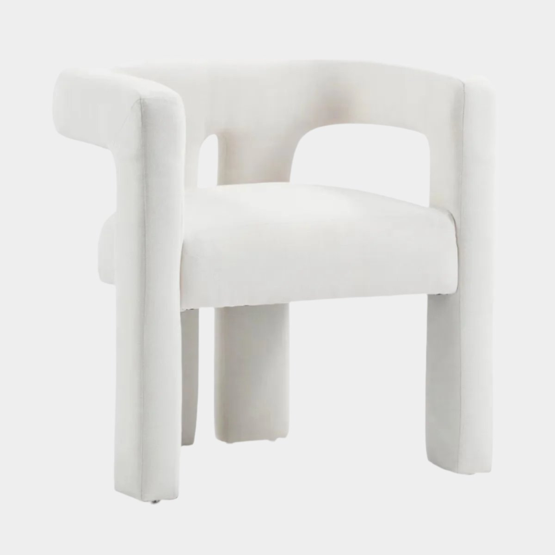 Sloane Bone White Upcycled Fabric Chair