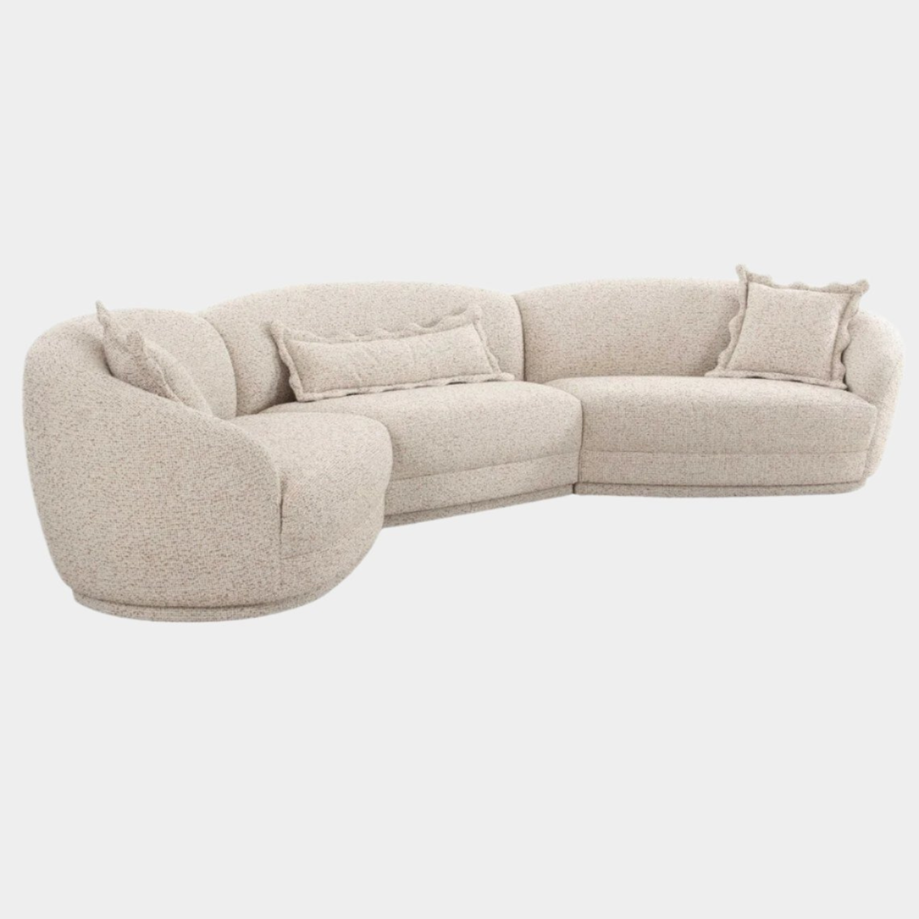 Marion Two-Tone Textured Boucle 6 Person Sectional