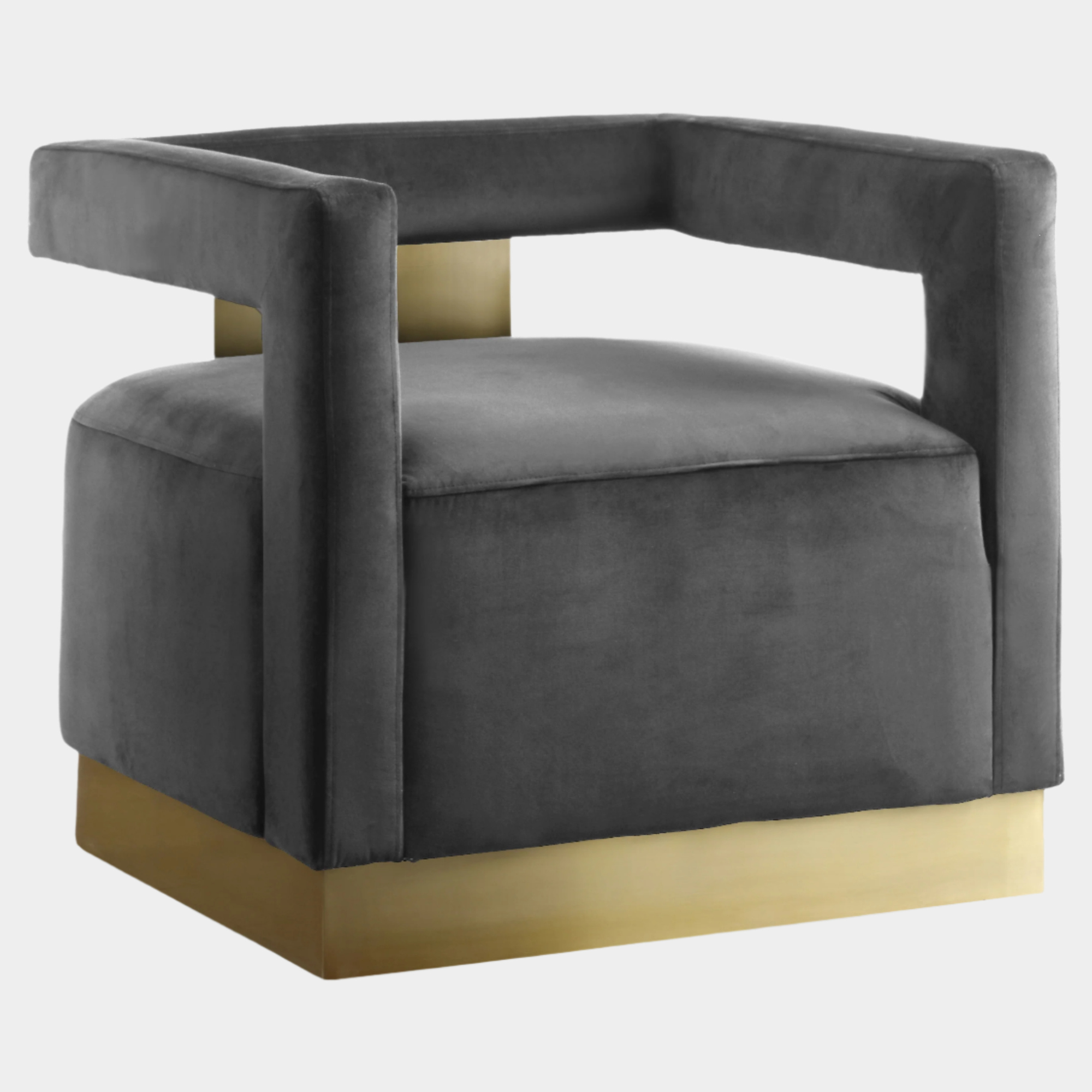 Armani Velvet Upholstered Accent Chair