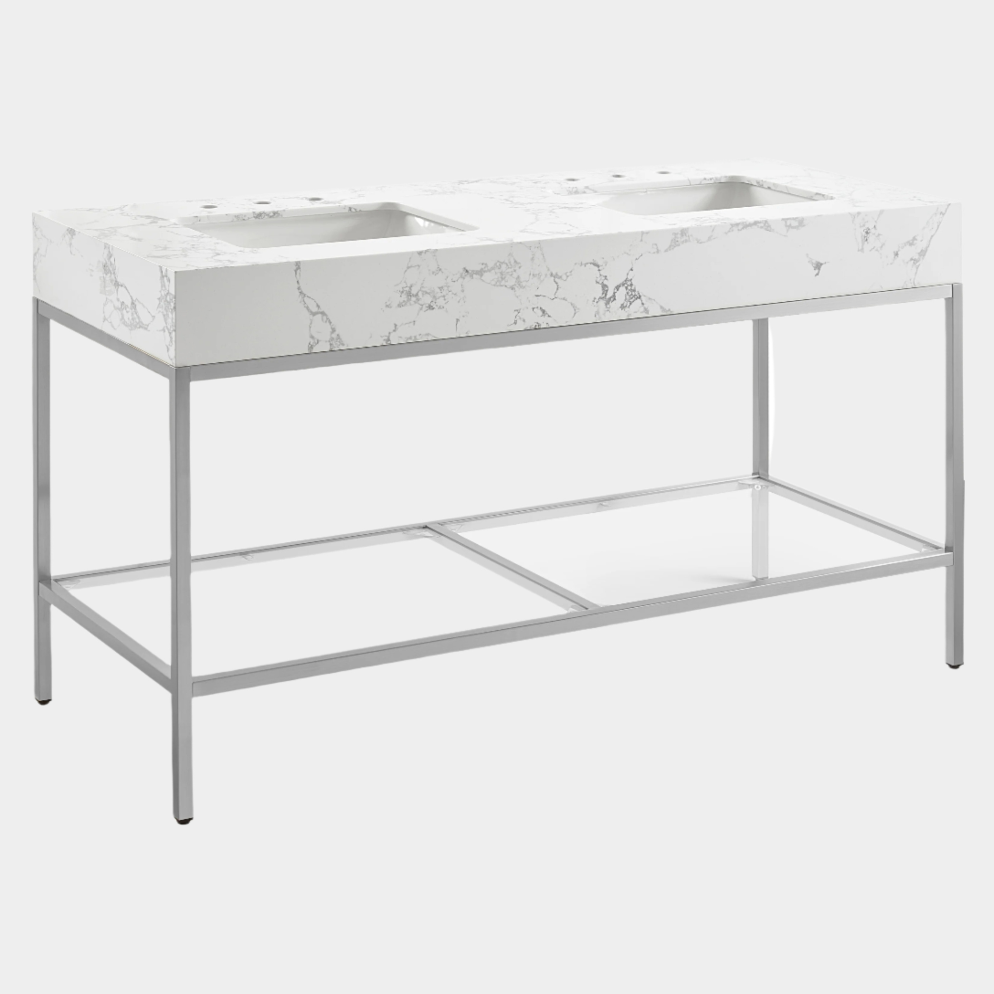 Meuble-lavabo mural pour salle de bain avec lavabo inclus