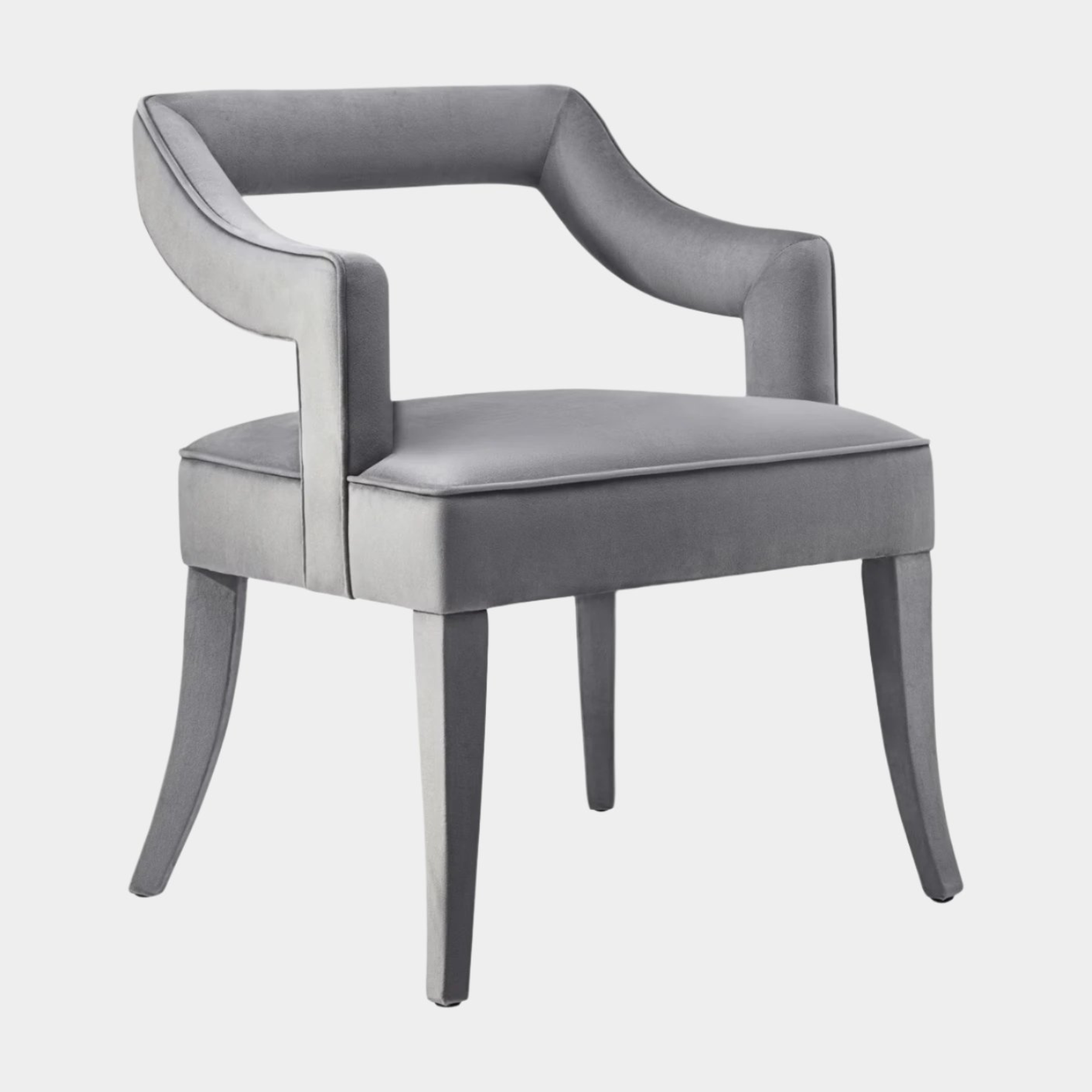 Tiffany Grey Velvet Chair