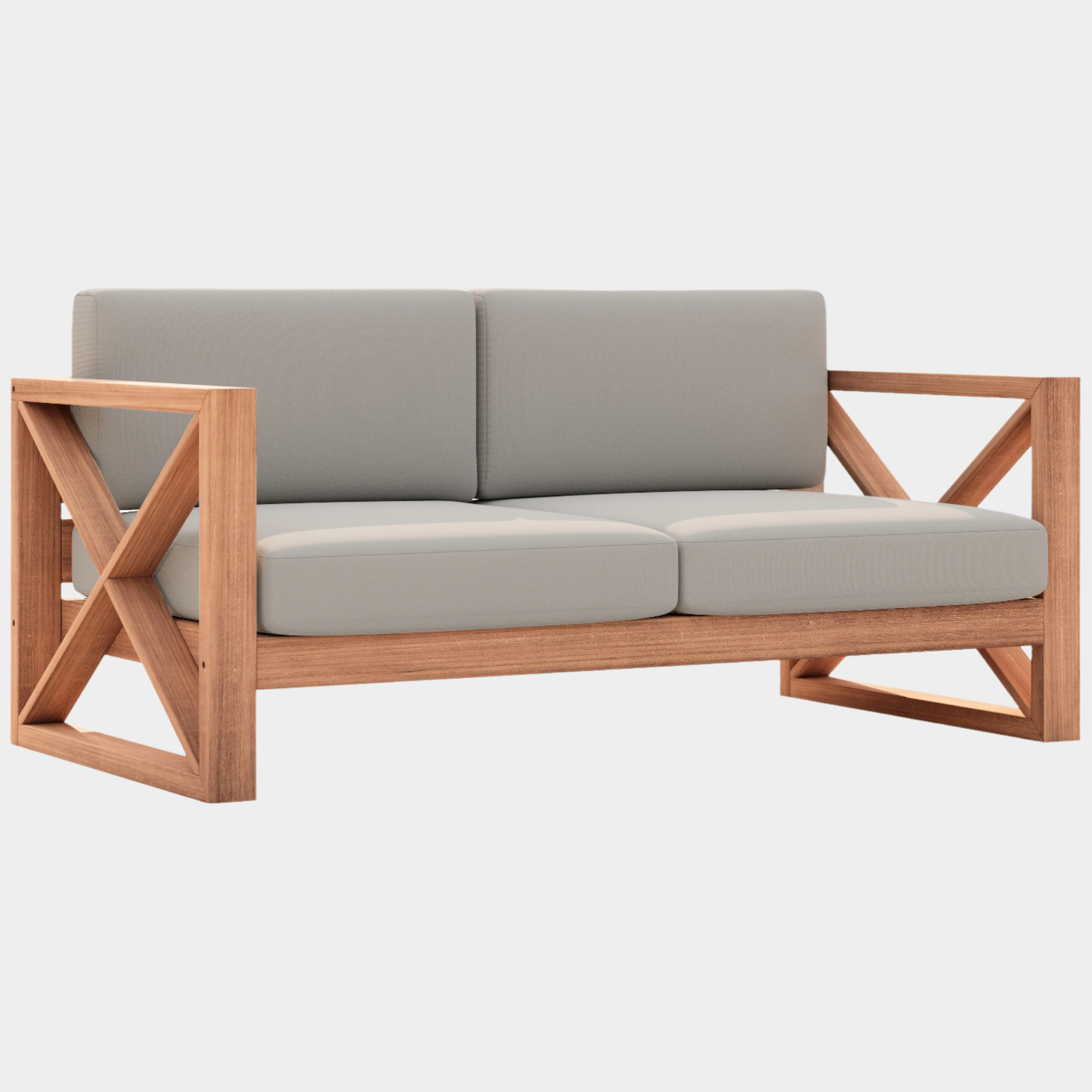 Anguilla Water Resistant Fabric Upholsetered Outdoor Patio Loveseat