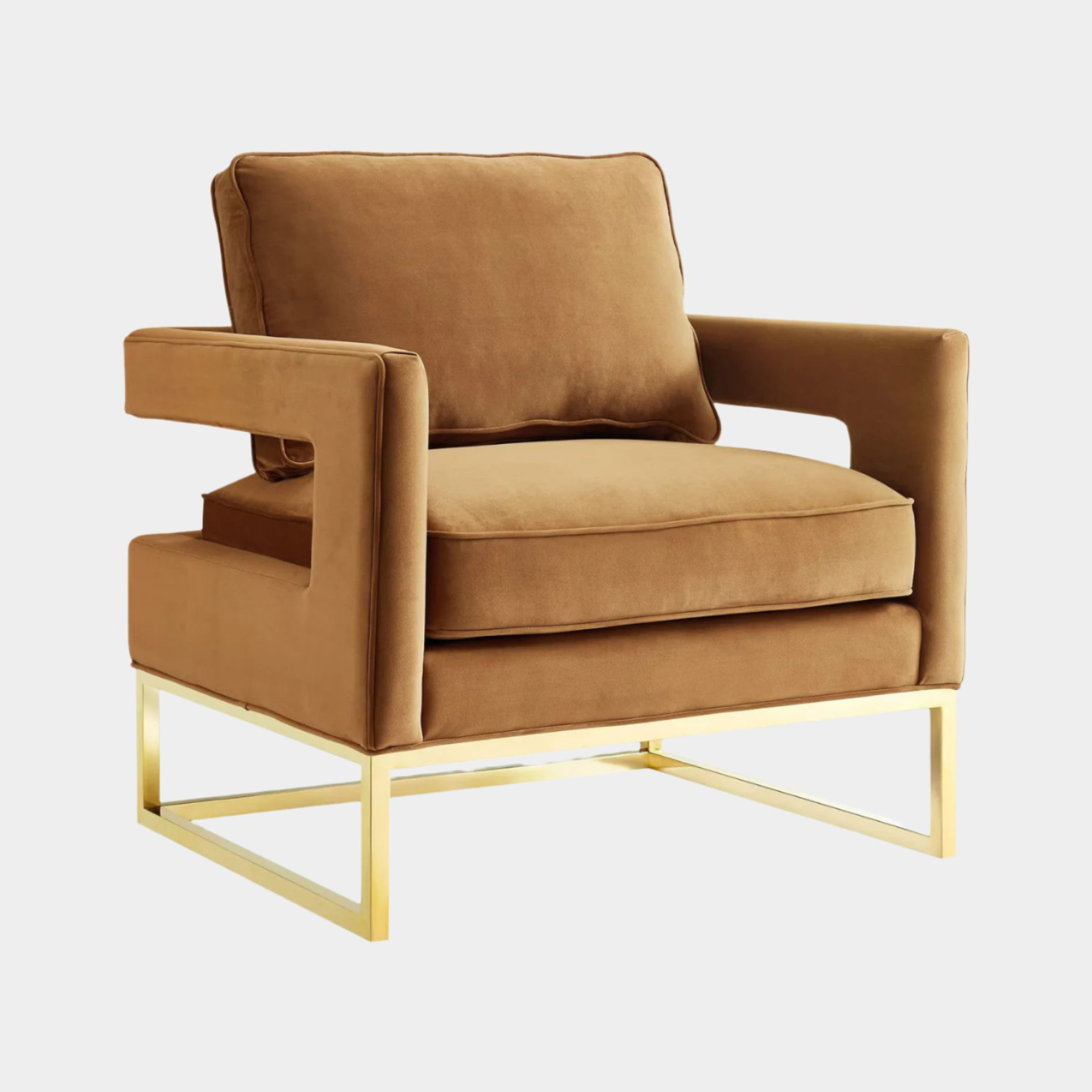 Avery Cognac Velvet Chair