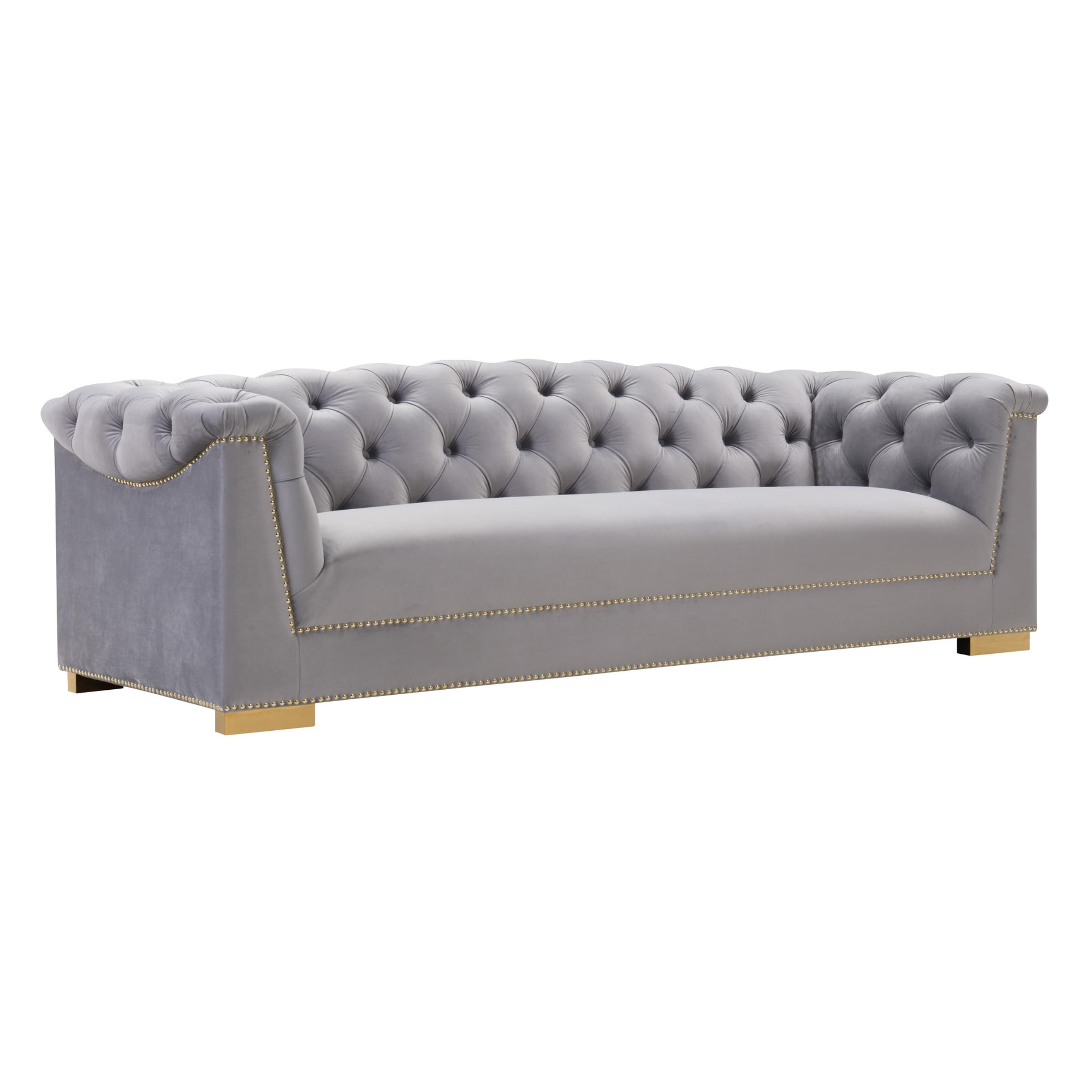 Farah Cream Velvet Sofa By Inspire Me! Home Decor