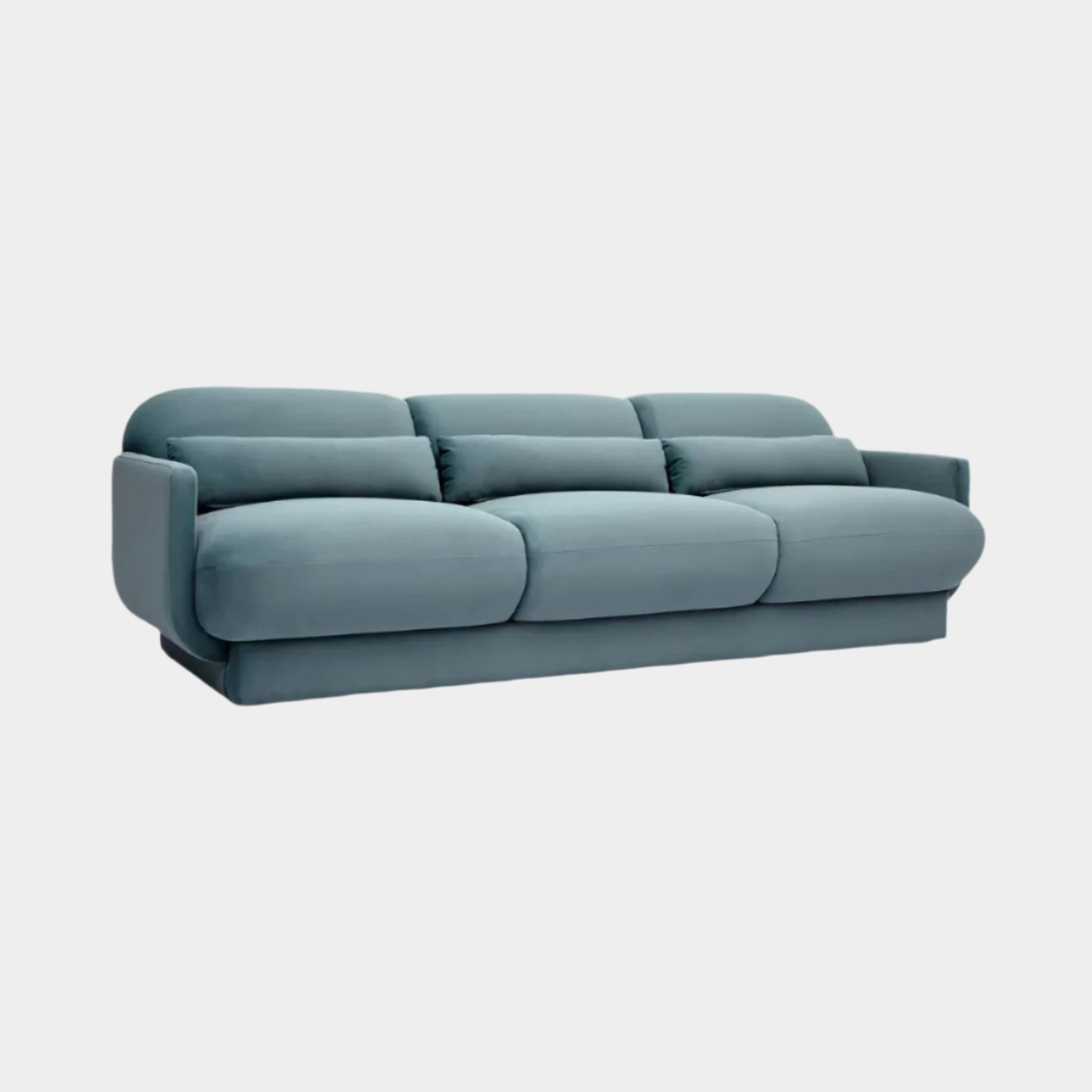 Azalea Powder Blue Velvet Sofa